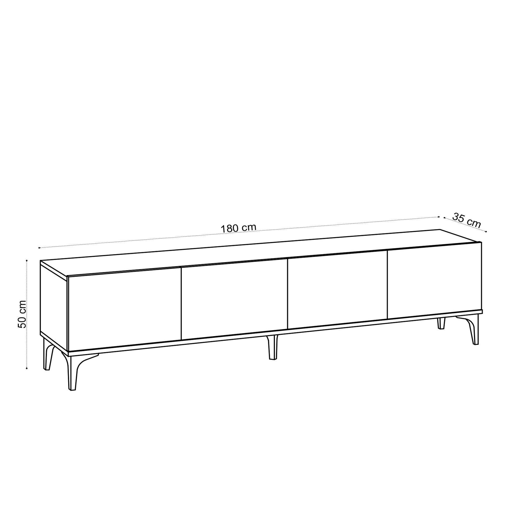 Nora Lowboard Holzfurnier Sapphire
