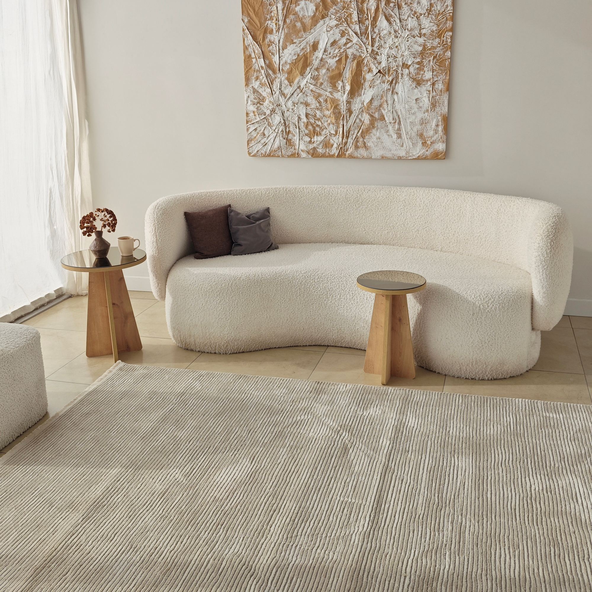 Luna 2 Set di 2 tavolini laterali effetto Rovere Zaffiro