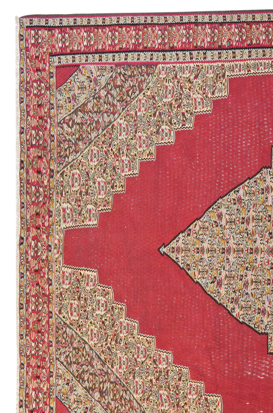 Kilim Senneh Teppich Braun