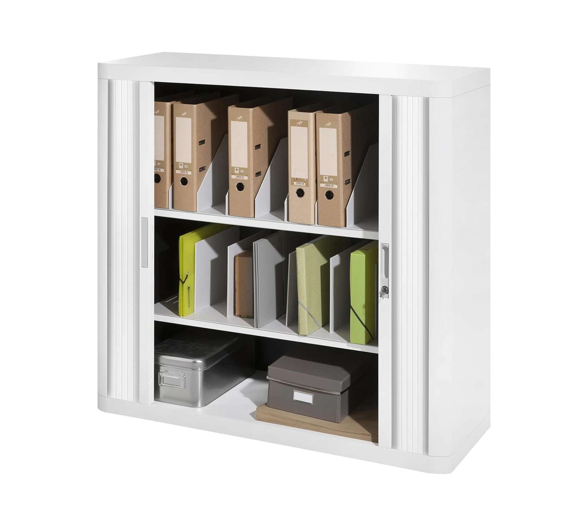 Aktenschrank Kunststoff Metall Weiß