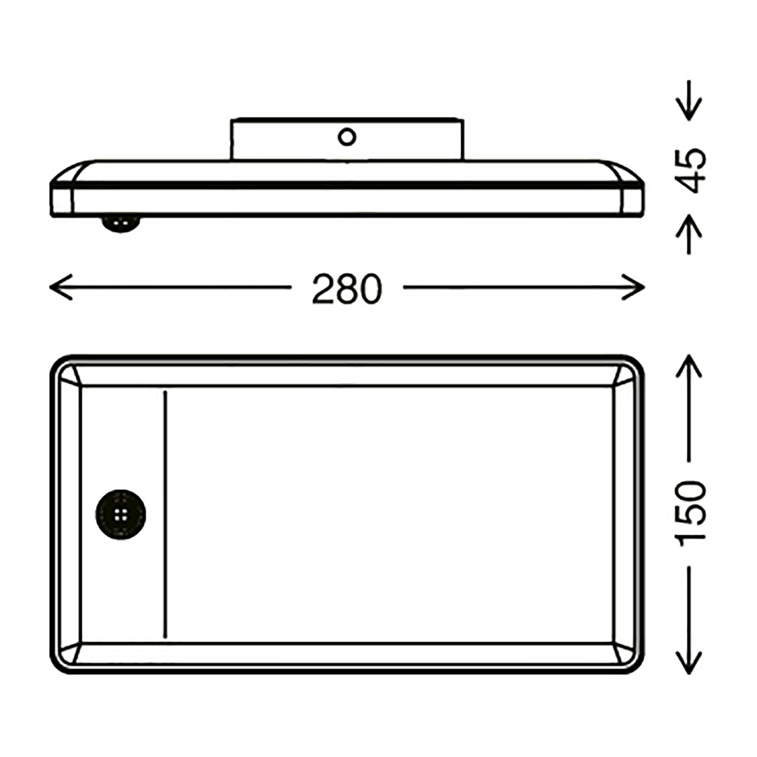 Wandleuchte Nizza VI 1-Flammig Schwarz