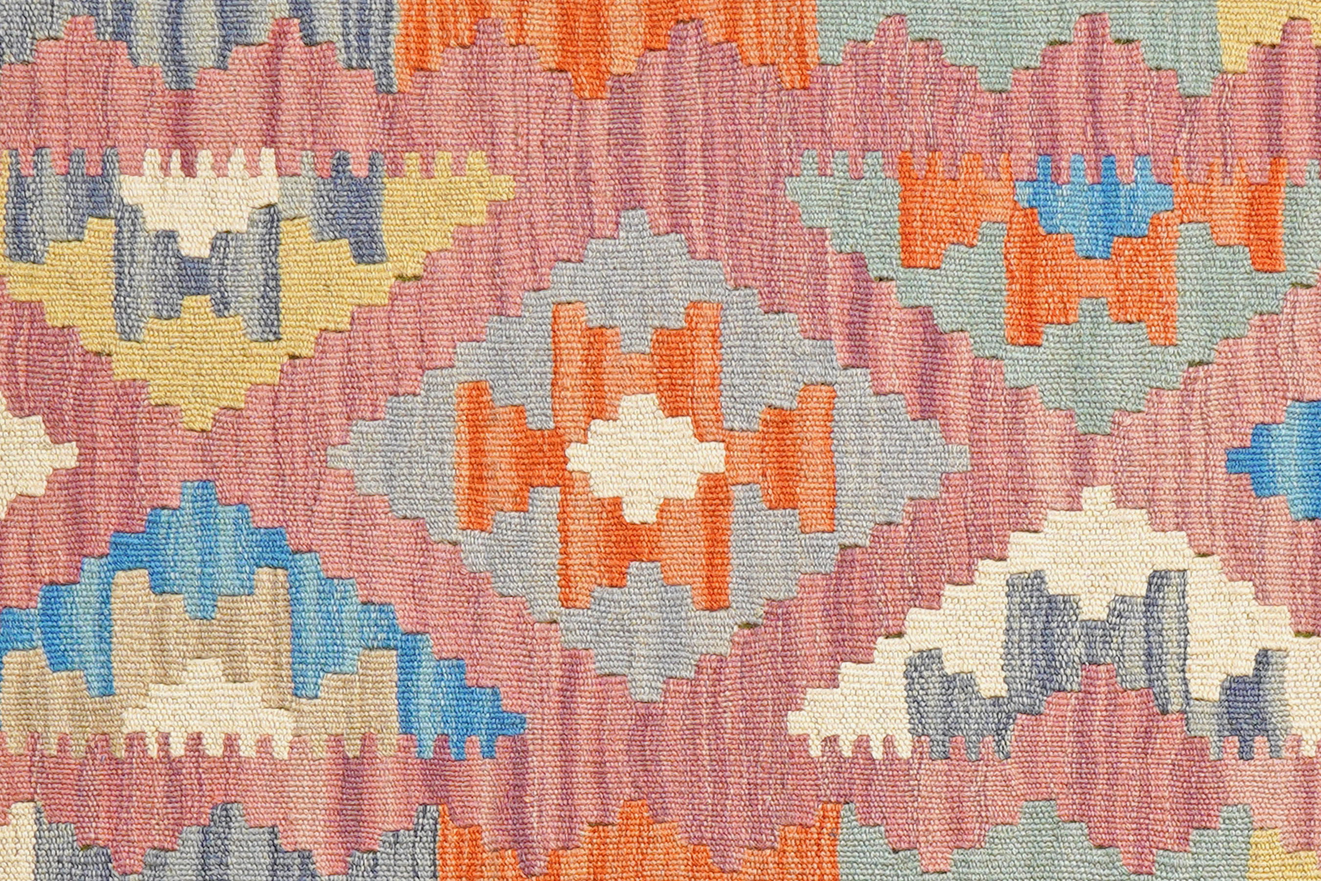 Kelim Gashgai Teppich Wolle Rosa