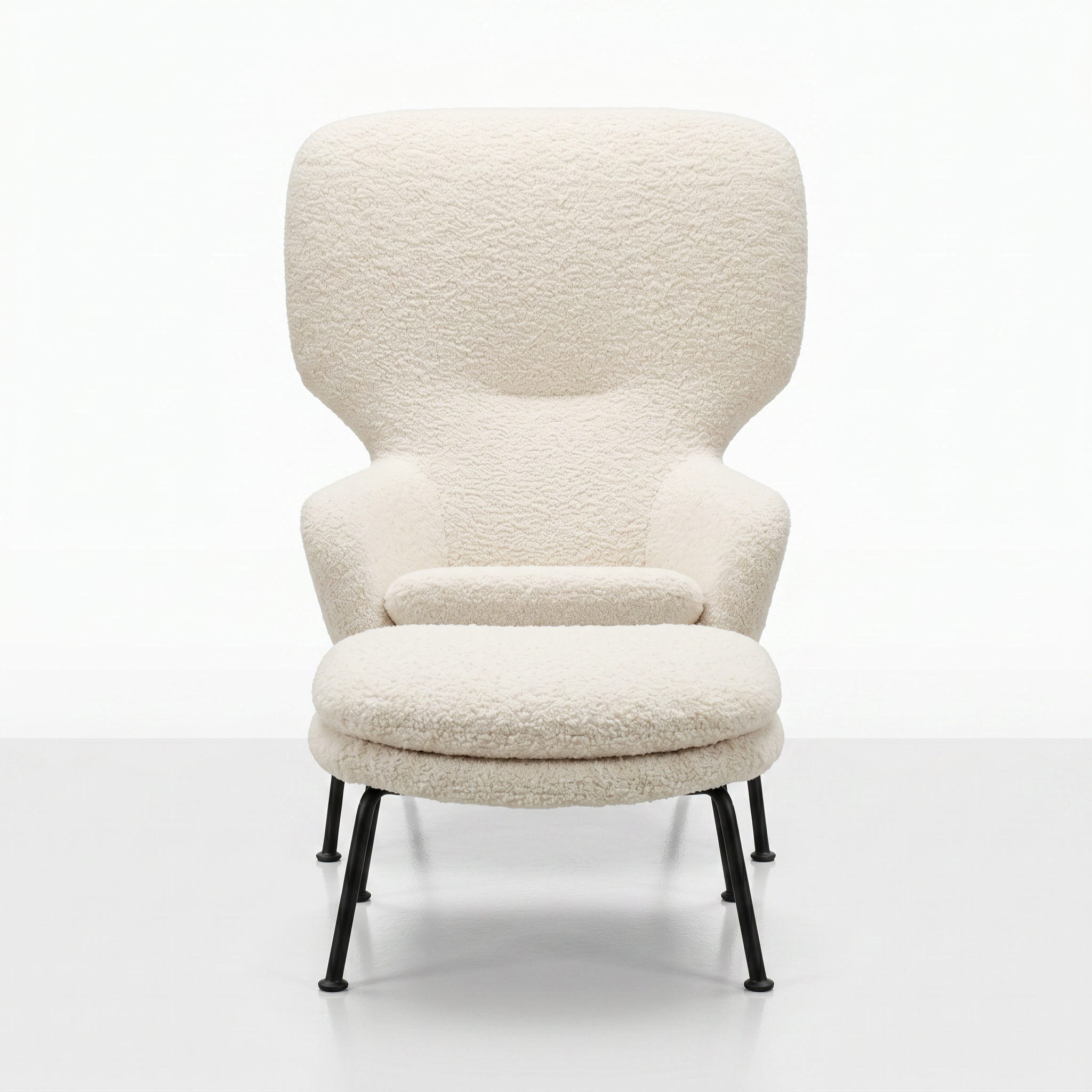 Sessel & Fußhocker Dublin Auckland Boucle