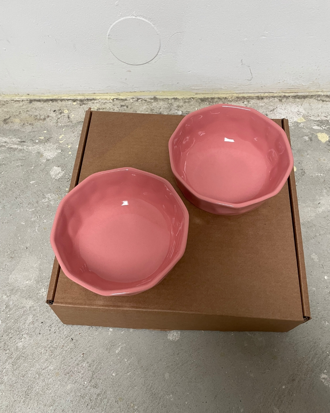 4x Schüssel Porzellan Rosa