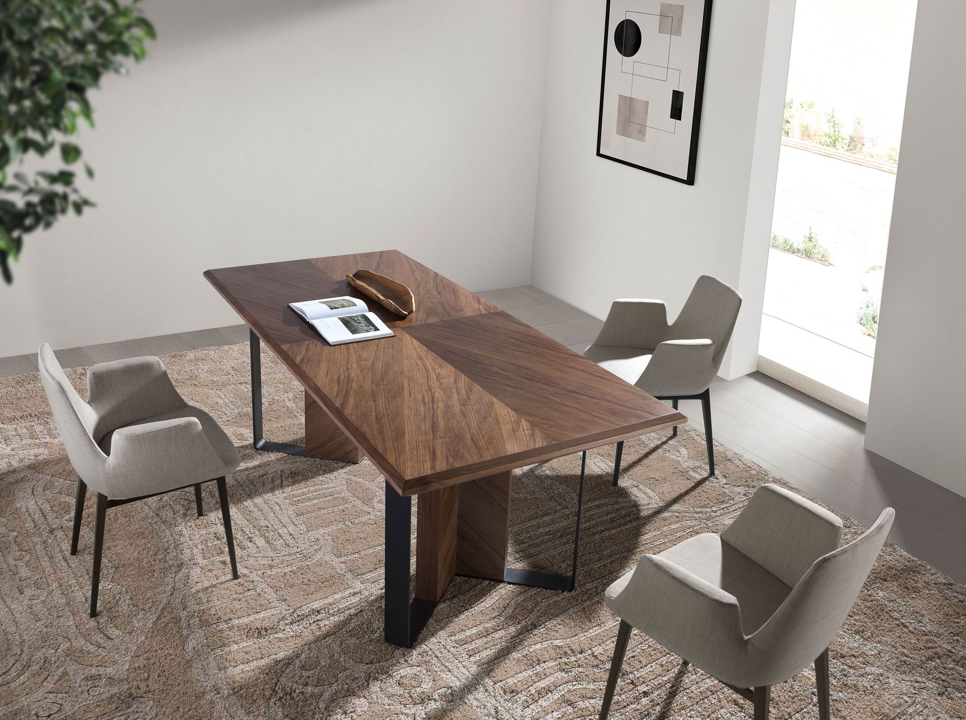 Dining chair fabric grey