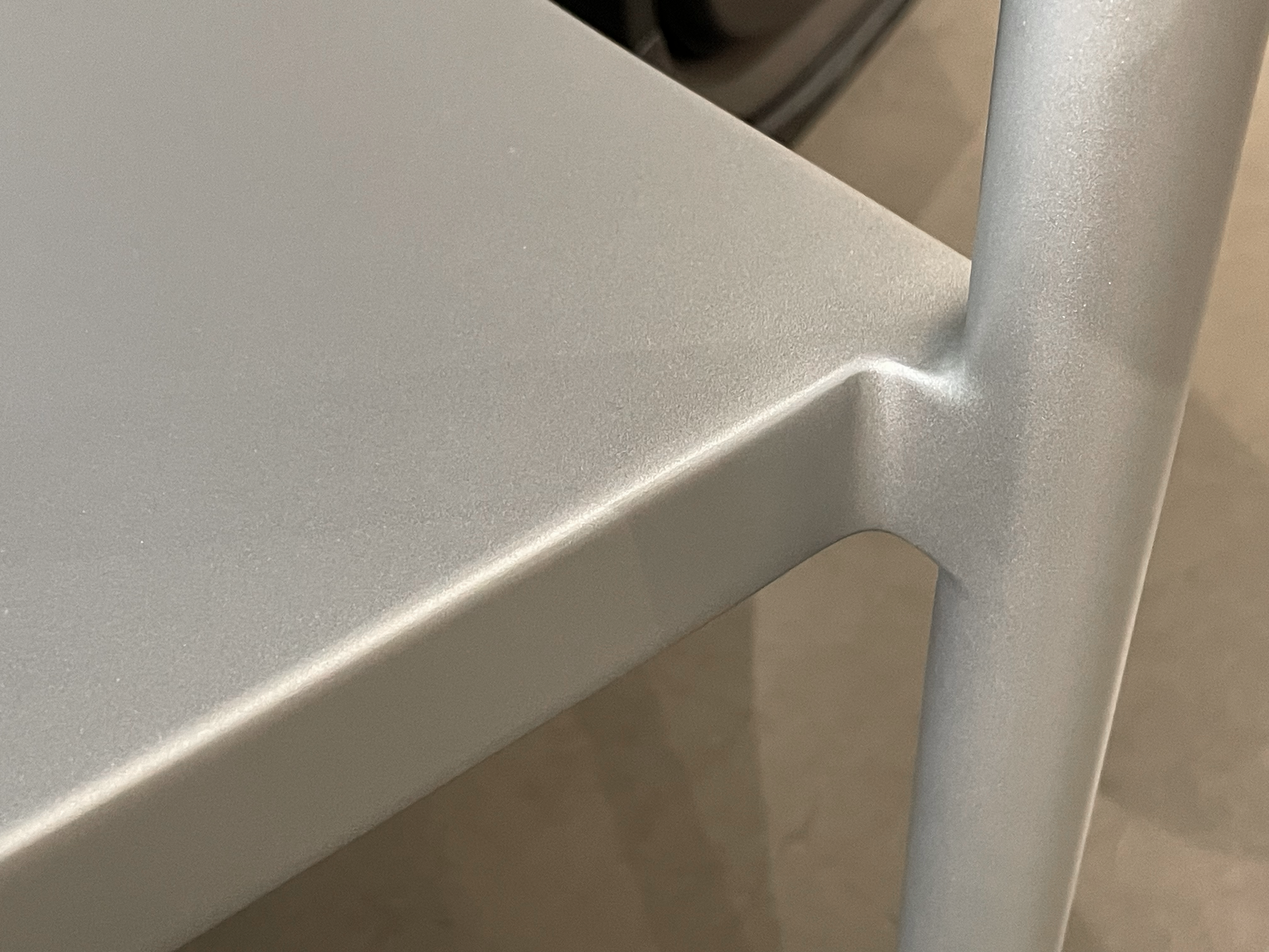 2x Type Chair 2 Outdoorstühle Aluminium Silbergrau