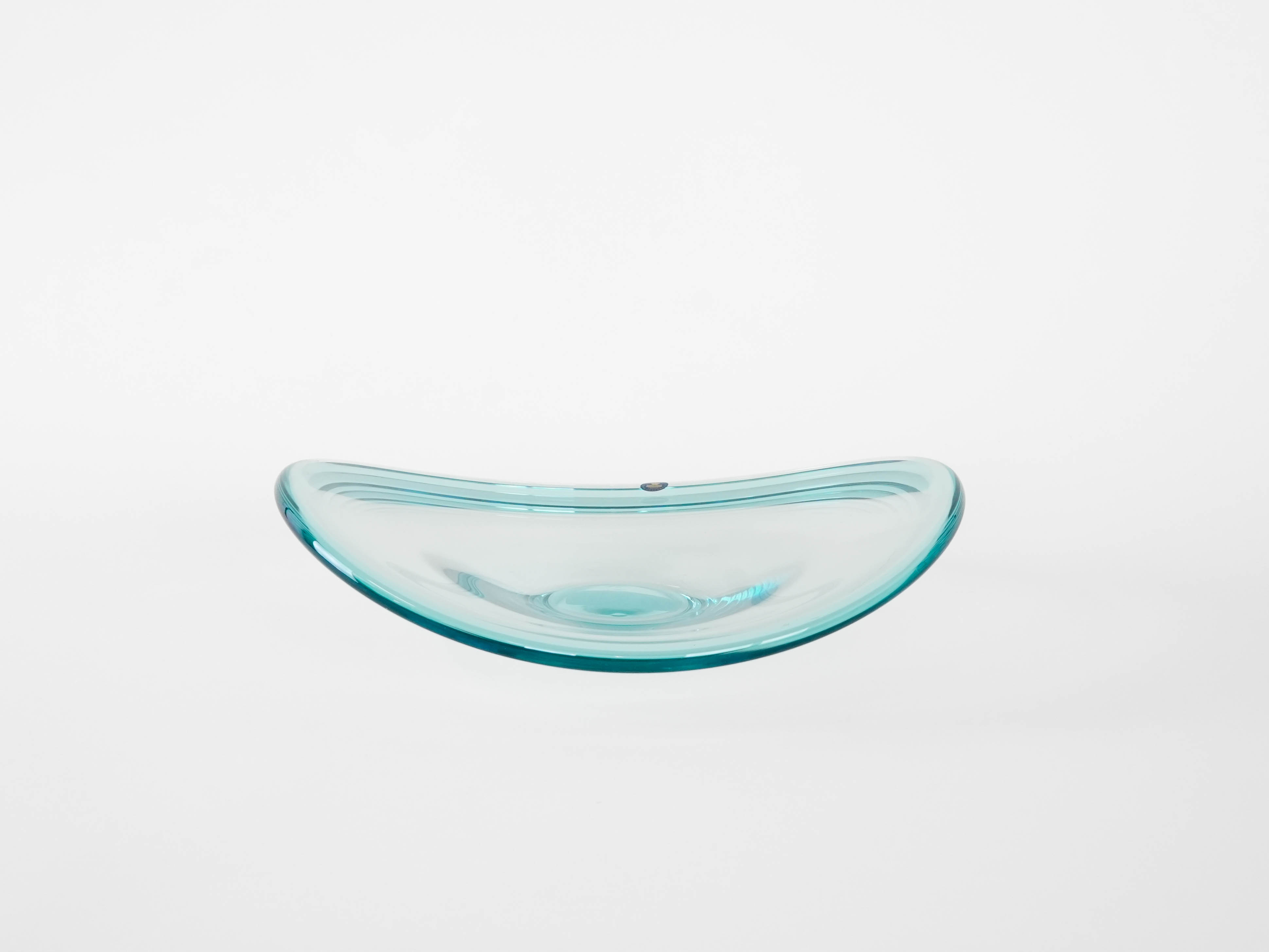 Crystal plate Turquoise Transparent 1960s