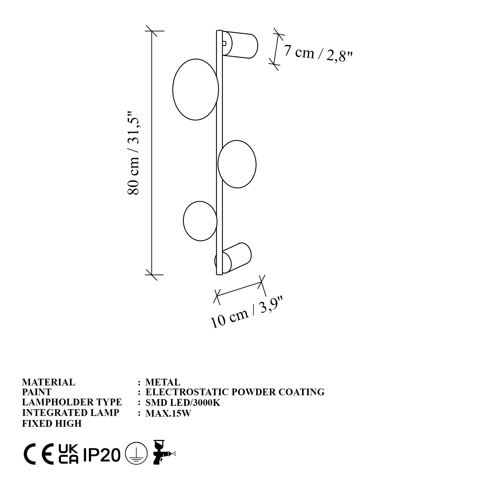 Ledos Wall Lamp Metal Black