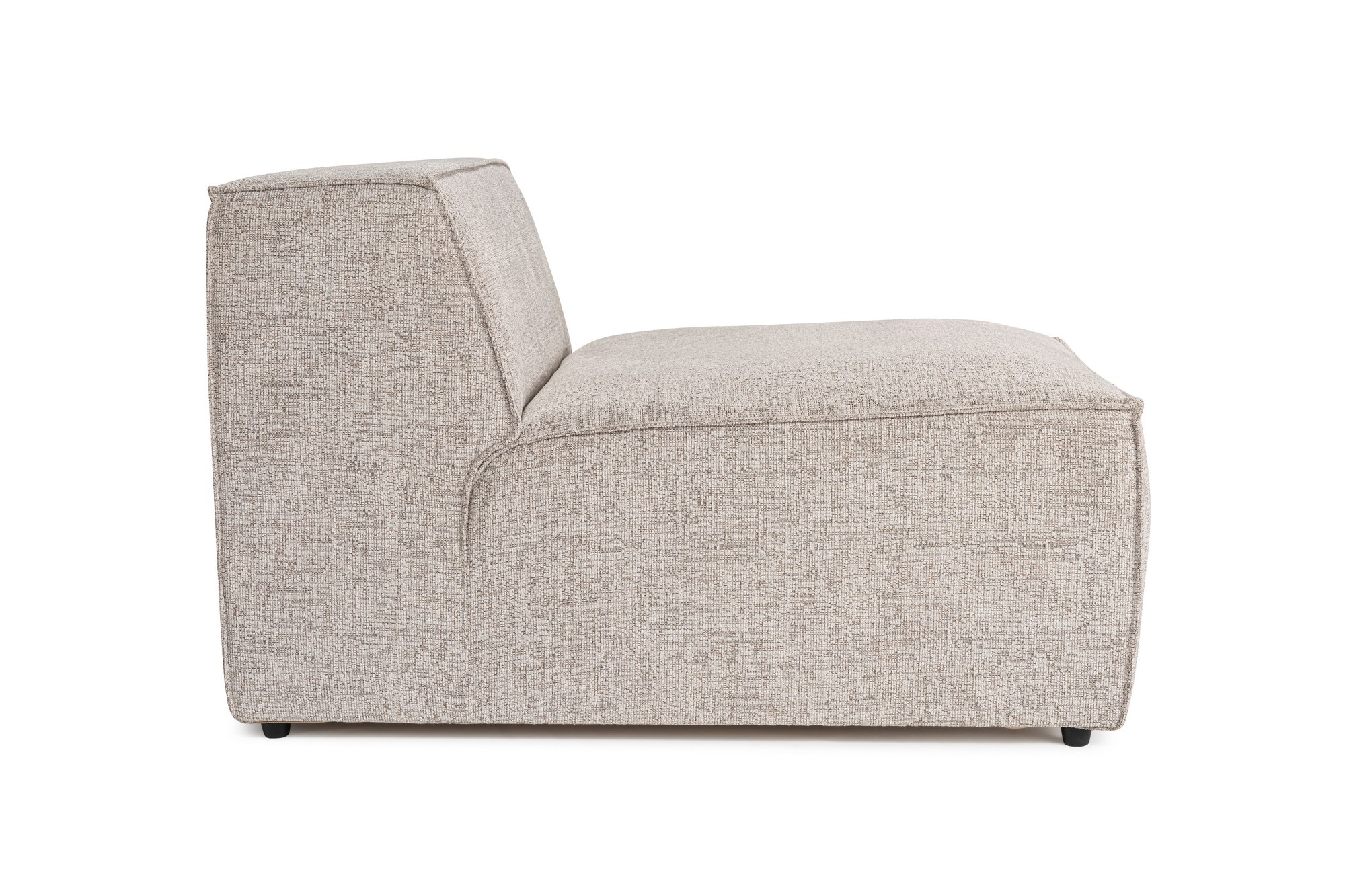 Modulsofa 1-Sitzer Leinen Mokka