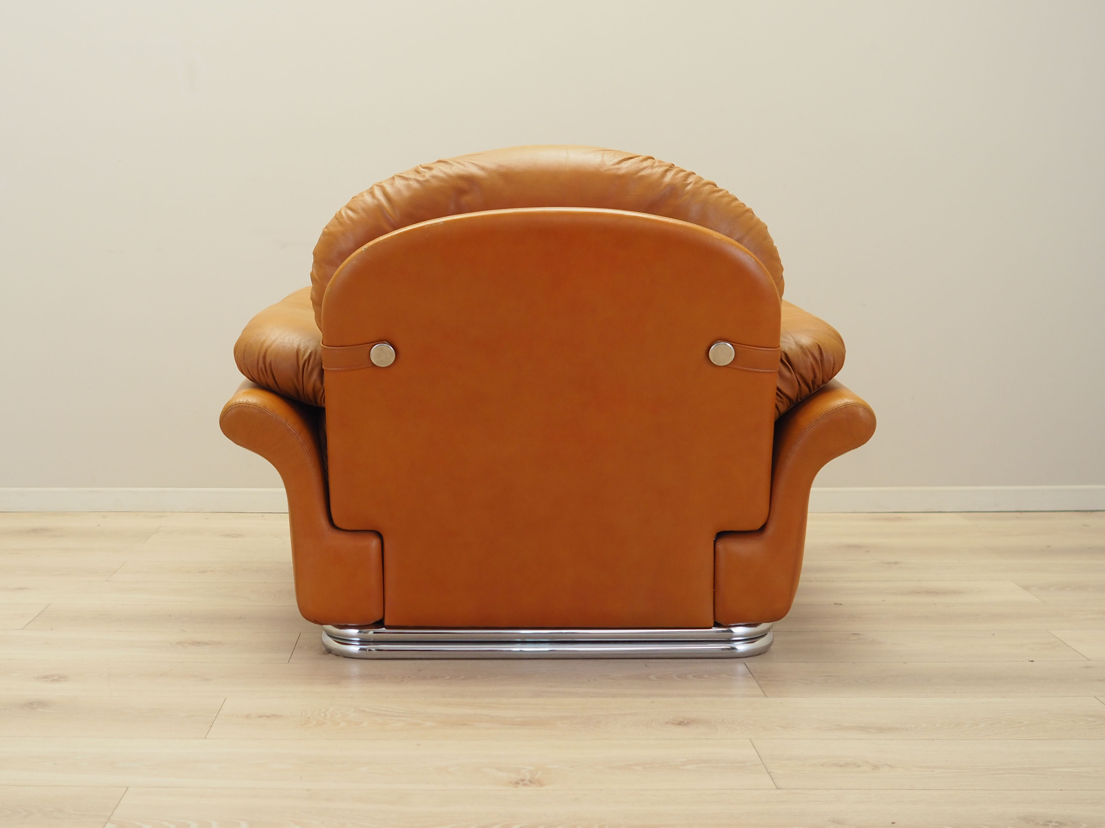 Sessel Leder Braun 1960er Jahre