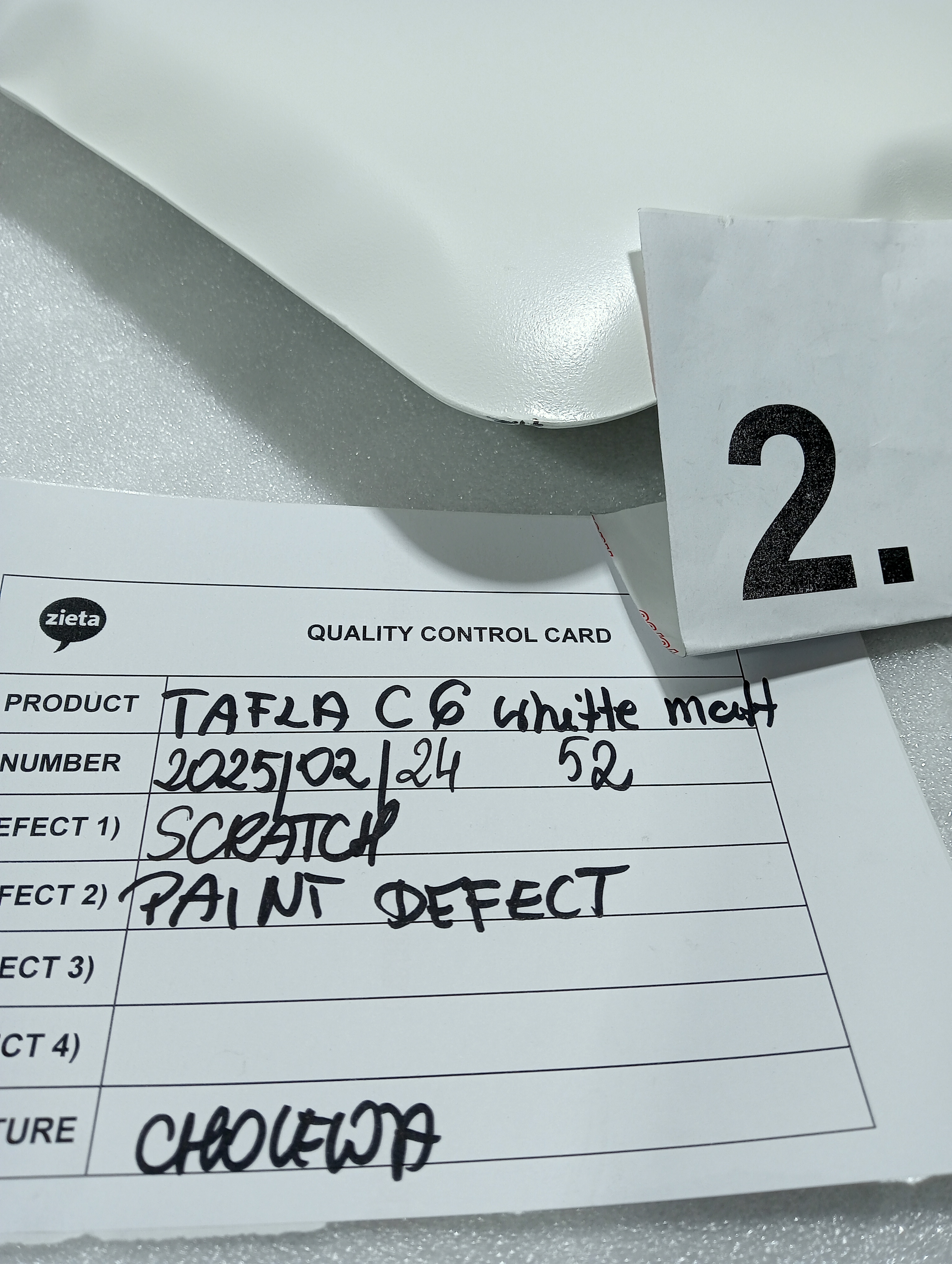 Table Mirror C6 Stainless Steel Candy White Matt