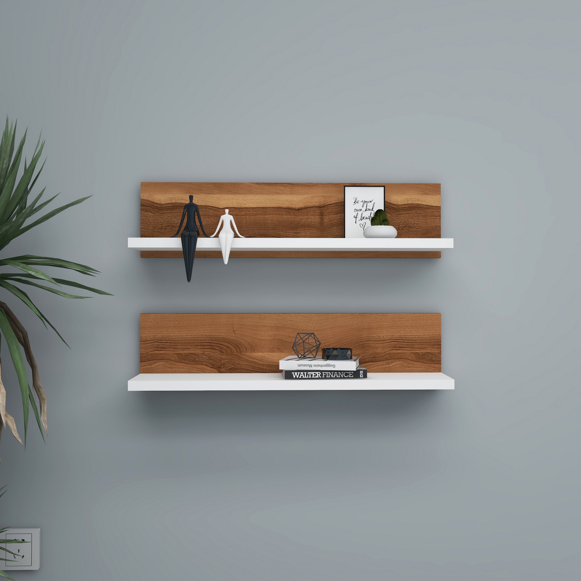 Shelf Wandregal Holzfurnier Weiß