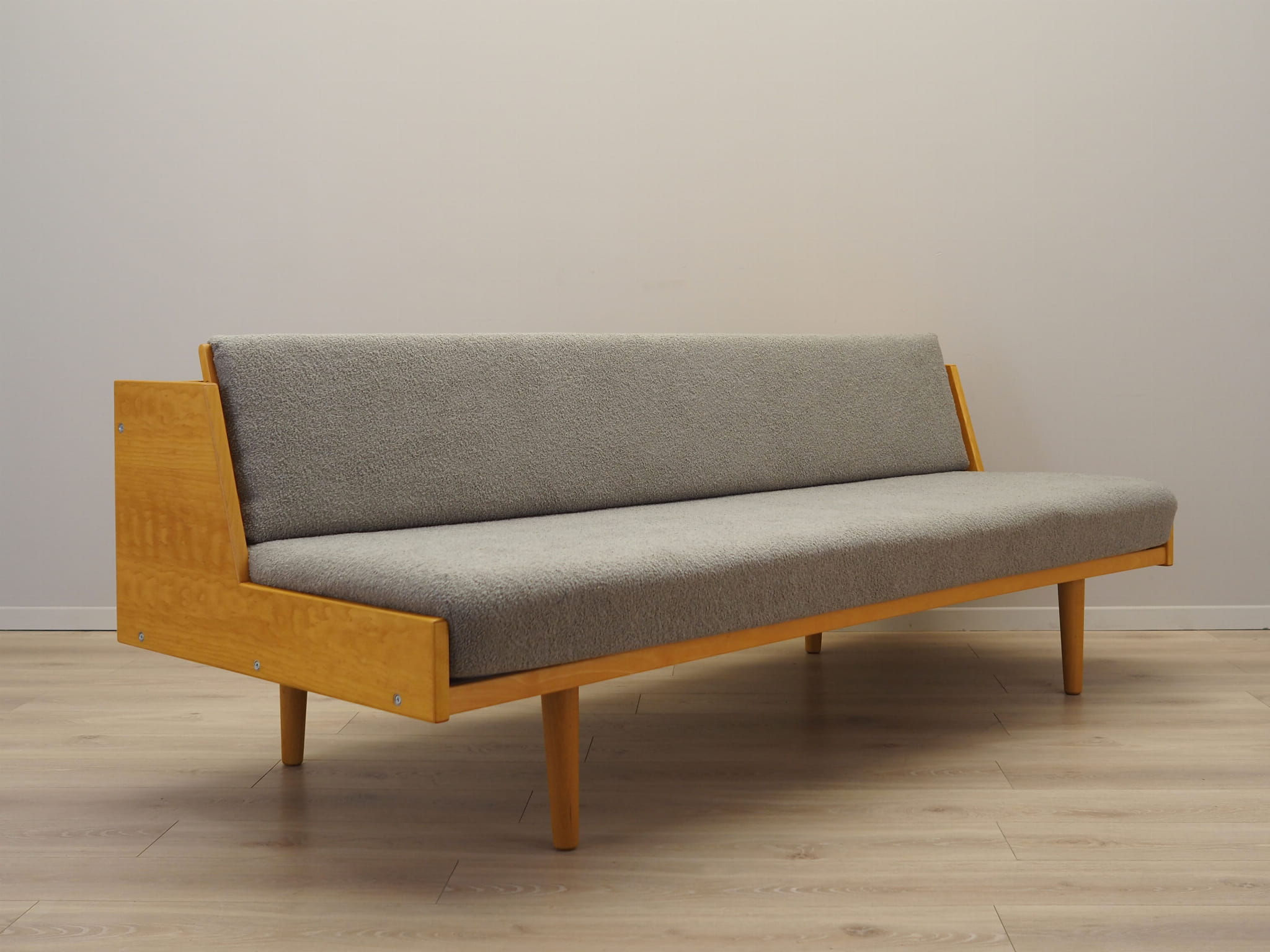 Sofa Textil Holz Grau 1960er Jahre