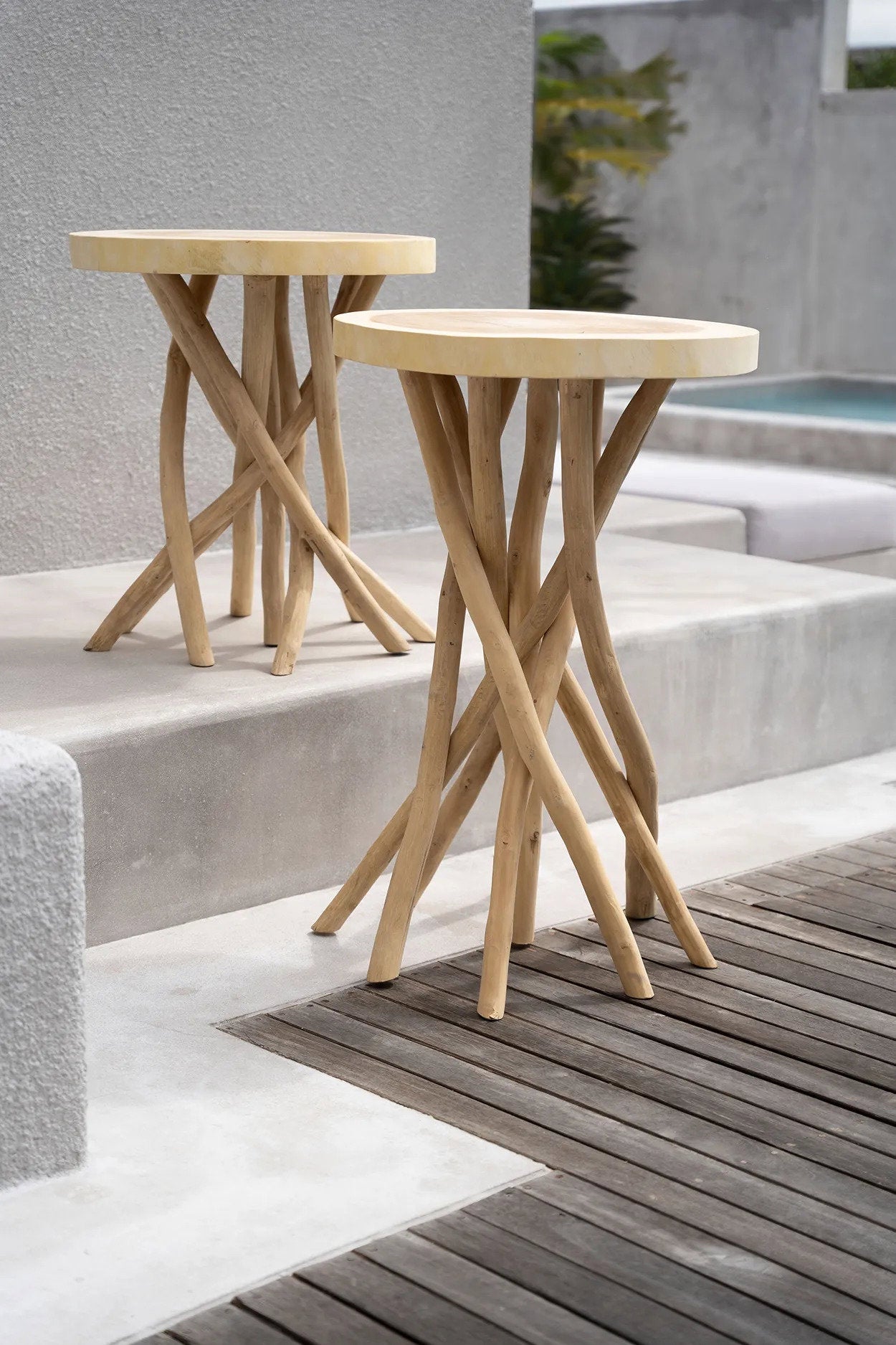 The Gili Side table Natural ø60cm