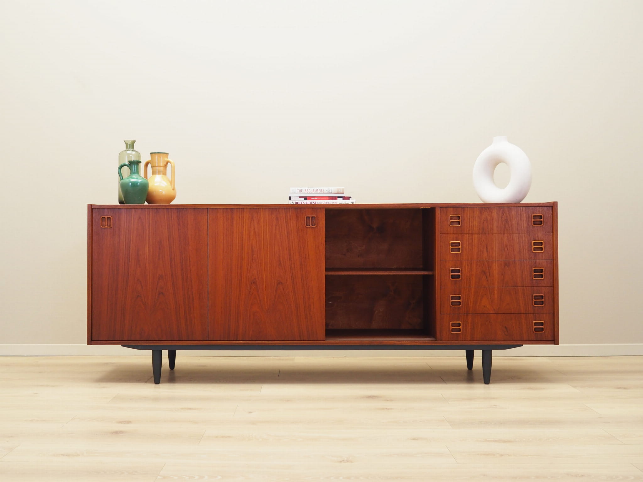 Vintage Sideboard Teakholz Braun 1960er Jahre