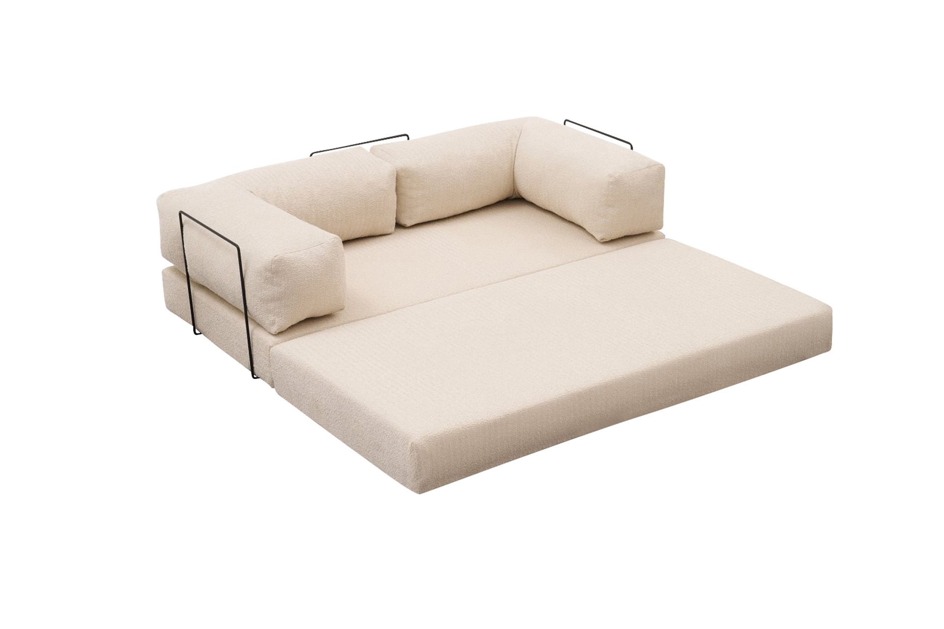 Comfort Schlafsofa Récamiere Rechts Creme