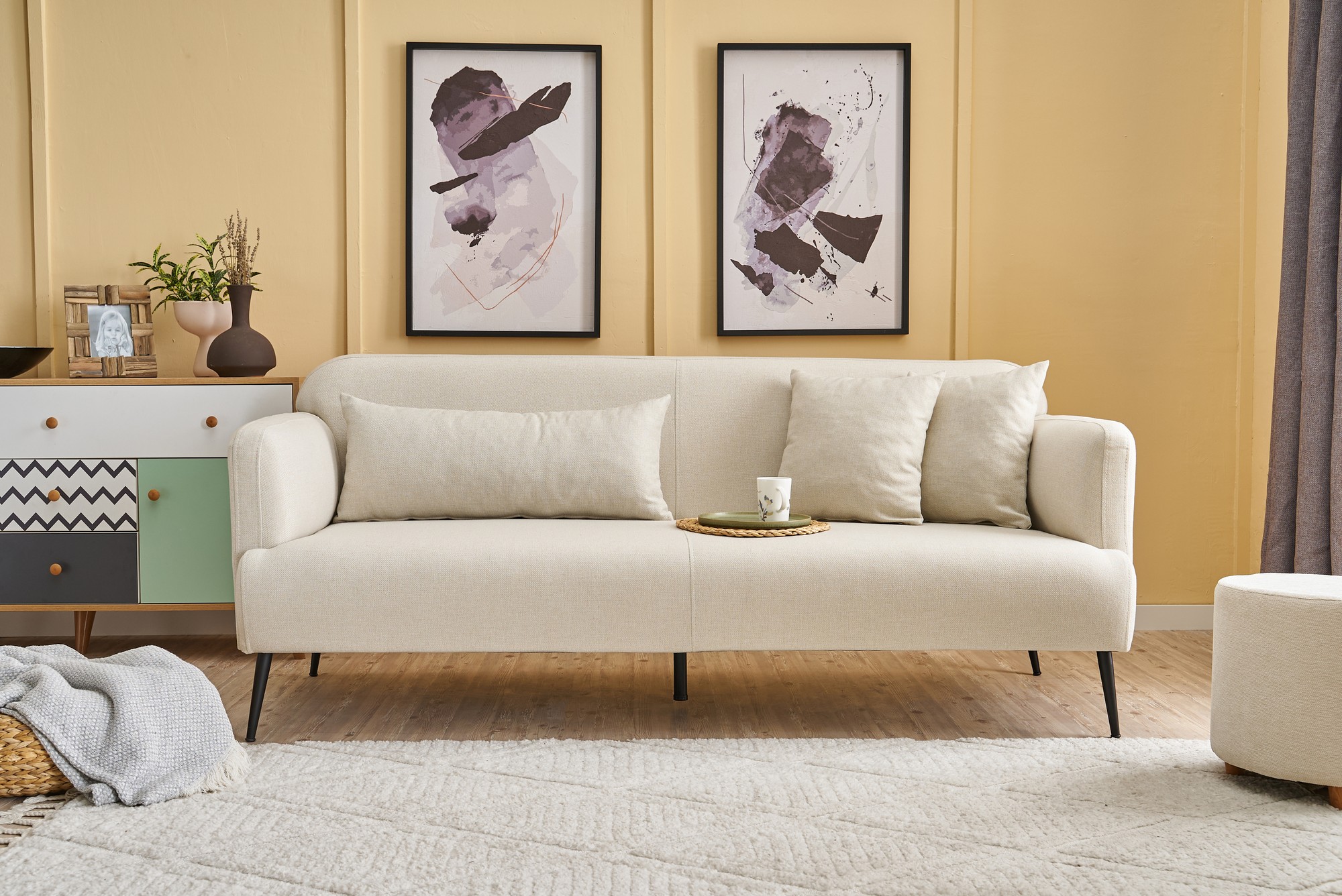 Revos Sofa 3-Sitzer Creme