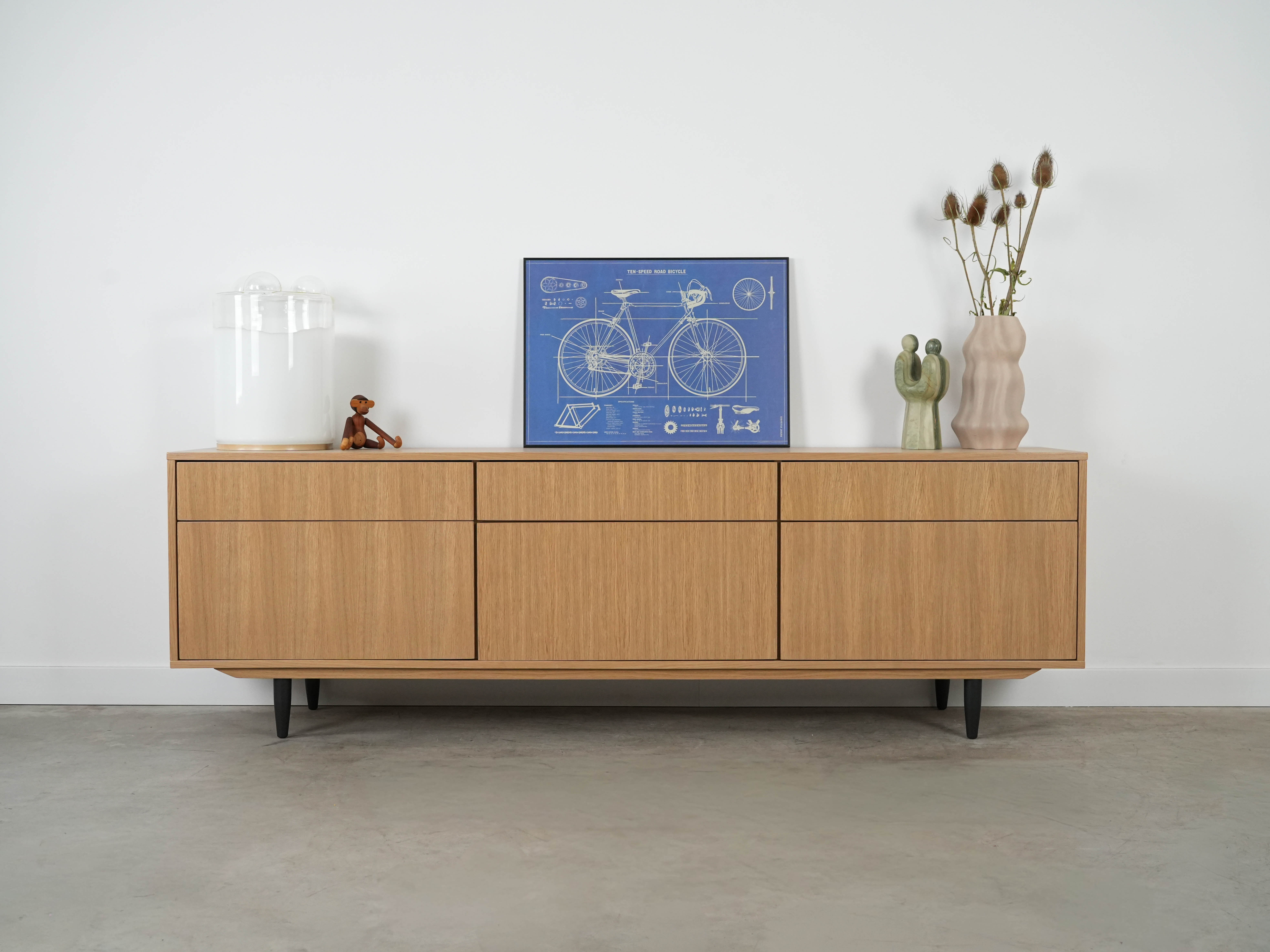 Table lamp Glass Metal 1970s