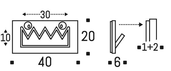 Fläpps Coat Rack Monsterhäng Black 40 x 20cm