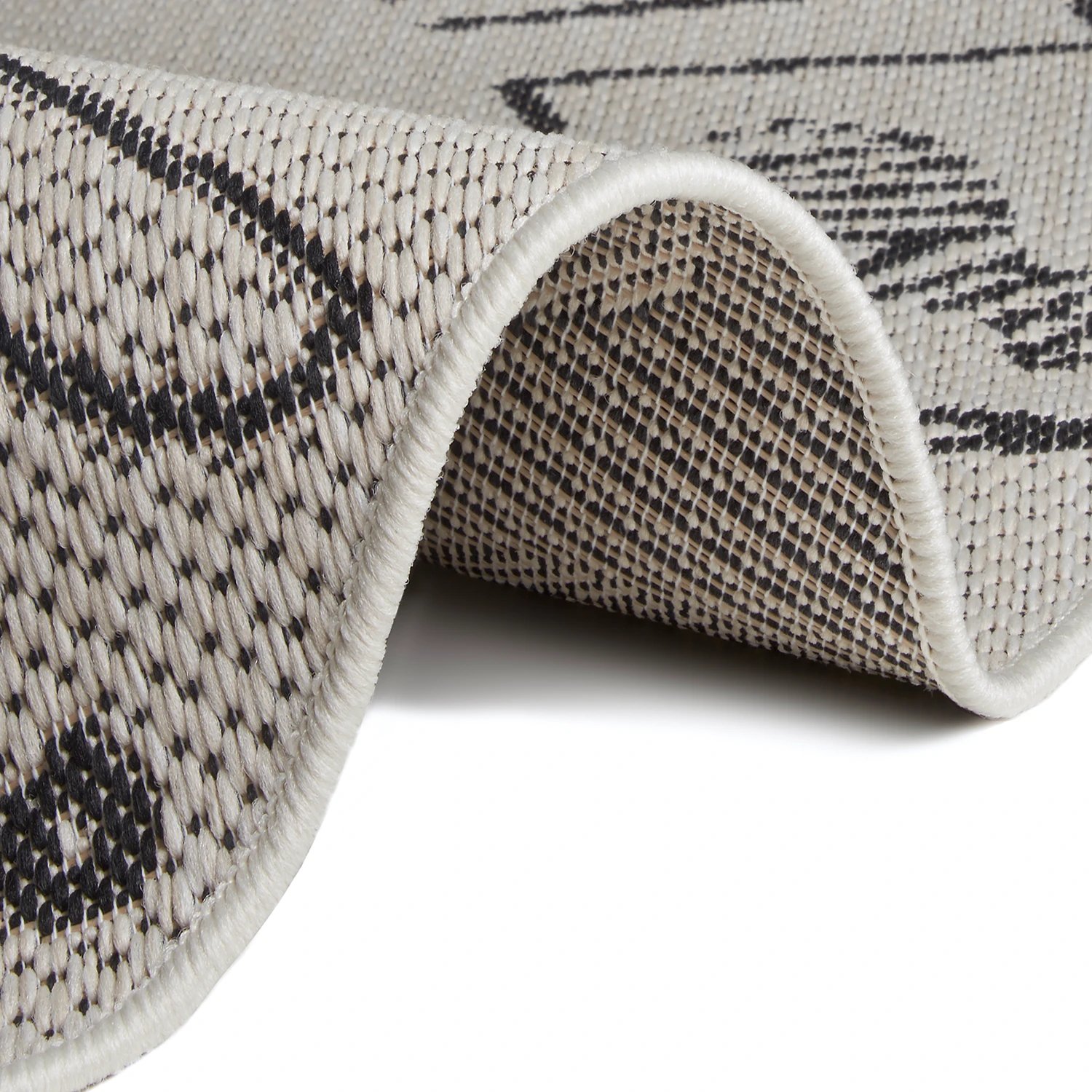 Teppich Textil Beige Gemustert