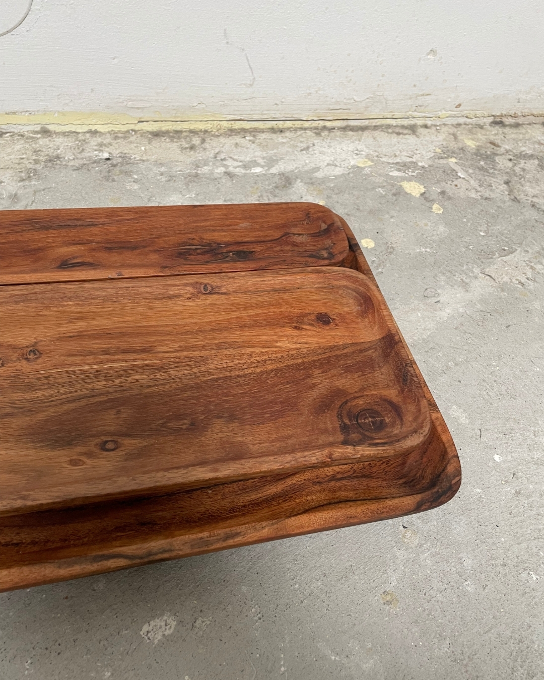 4x Planki Tablett Holz
