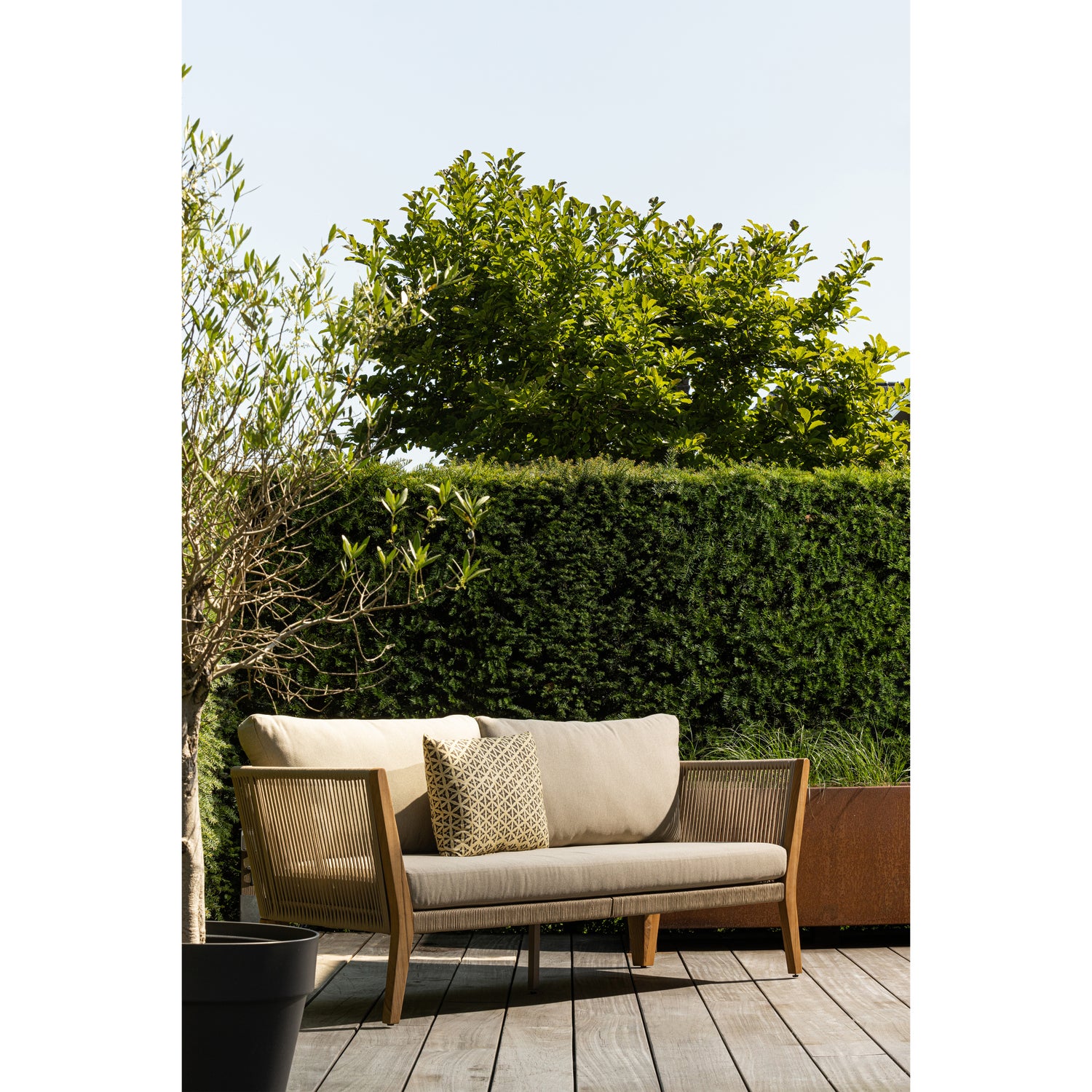 San Remo 3-Sitzer Gartensofa Teakholz Braun