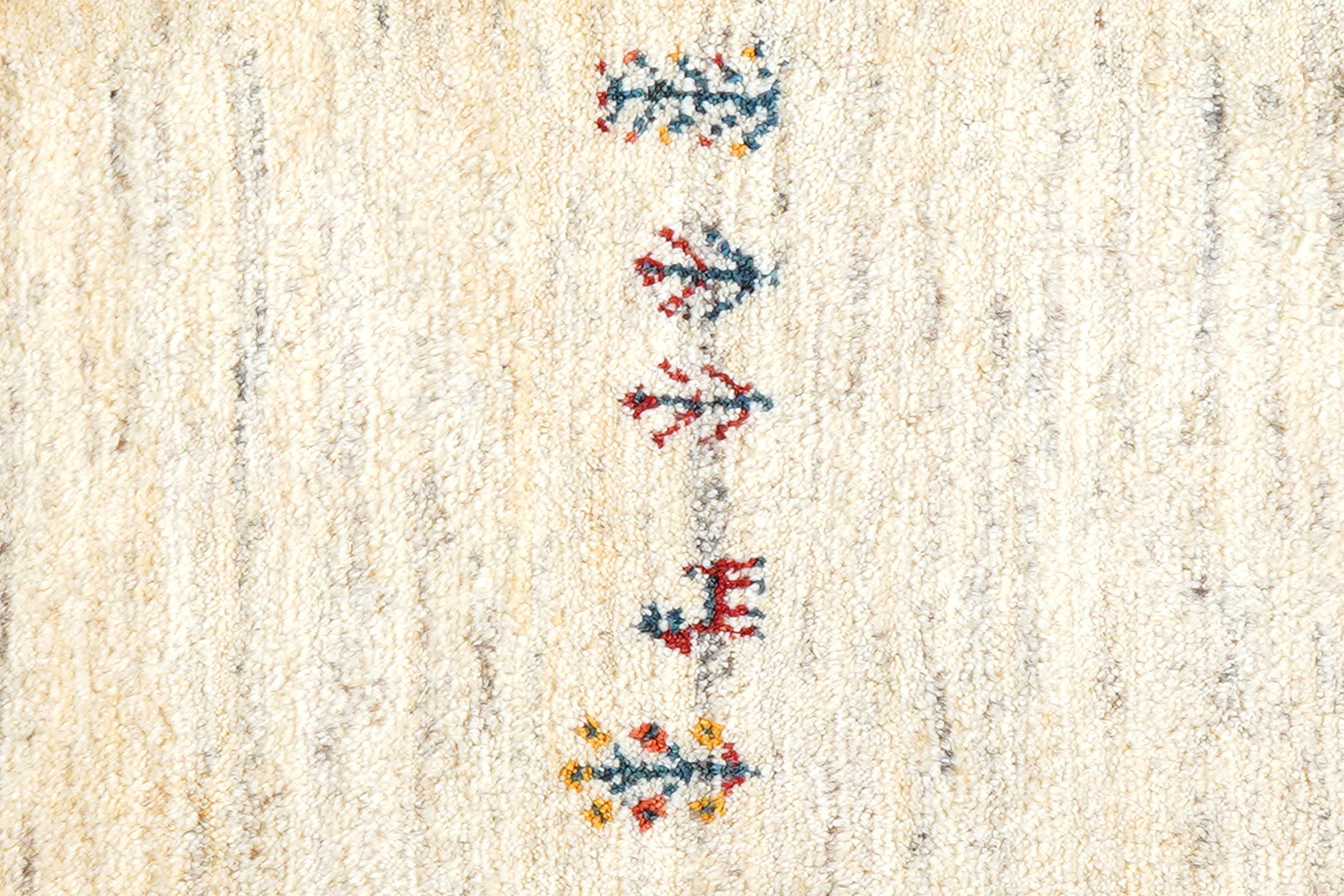 Gabbeh Teppich Wolle Creme