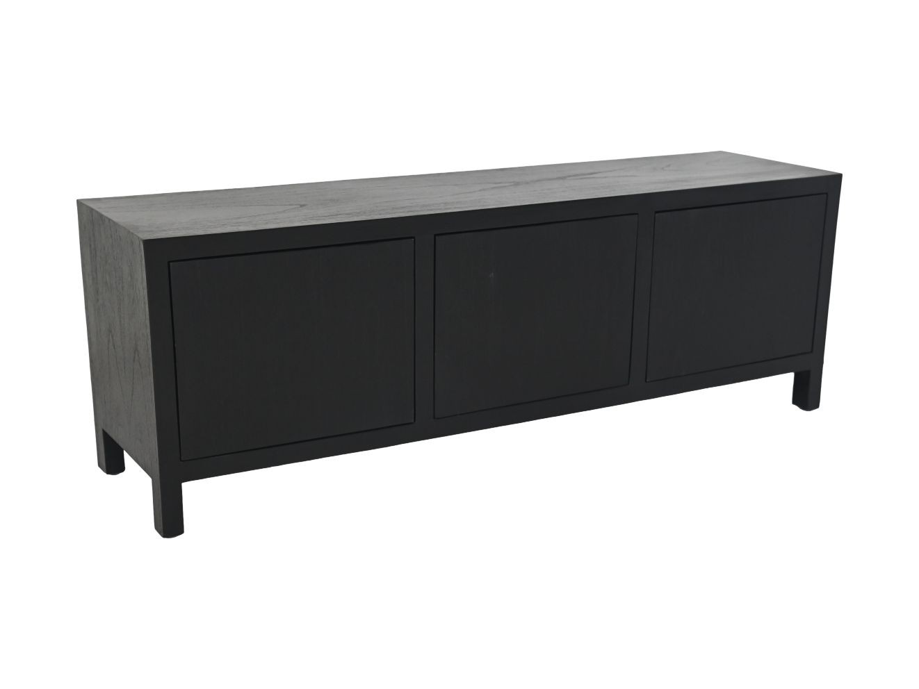 Sideboard Teakholzfurnier Schwarz