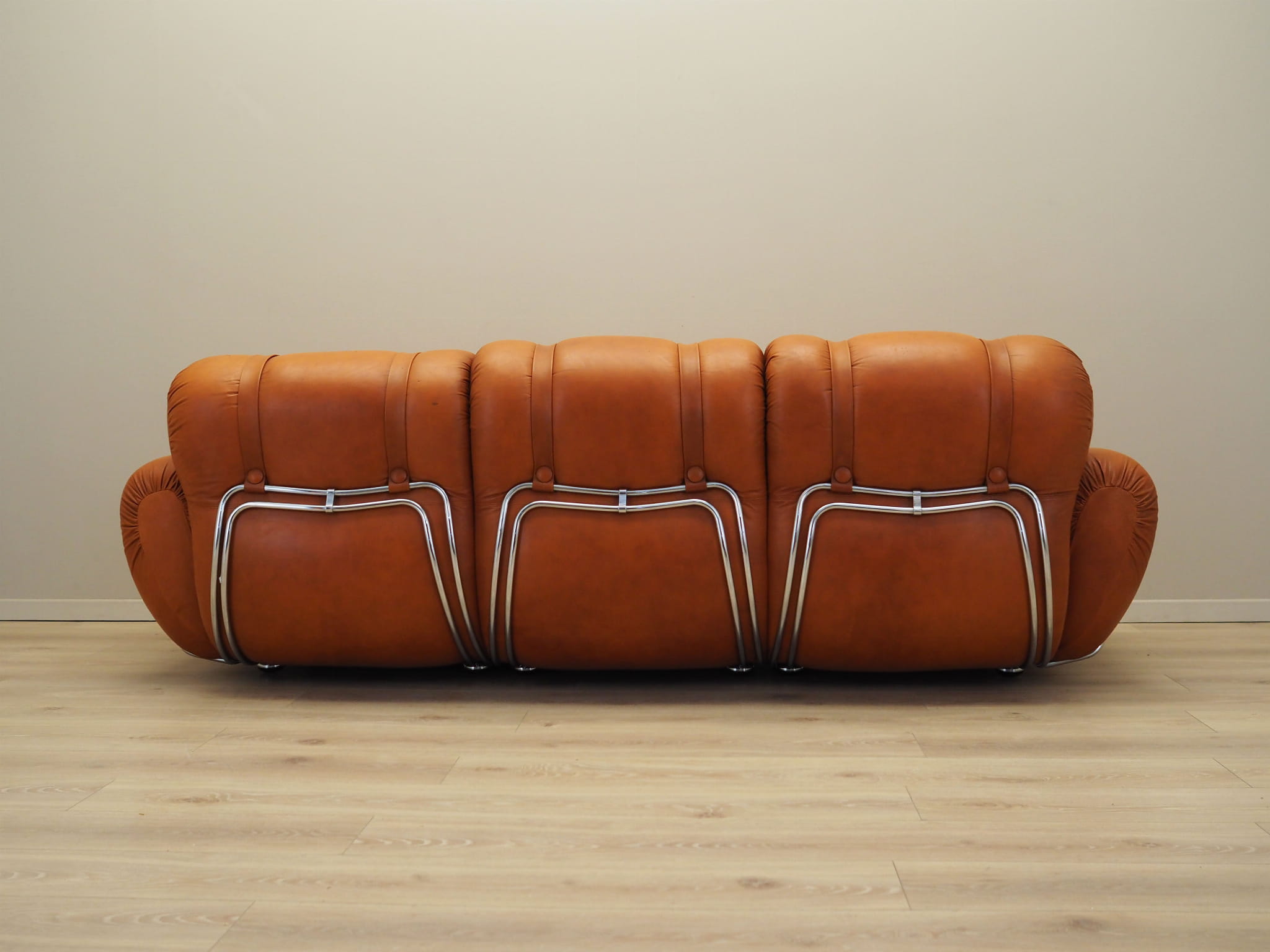 Space Age 3-Sitzer Sofa Orange 1960er Jahre