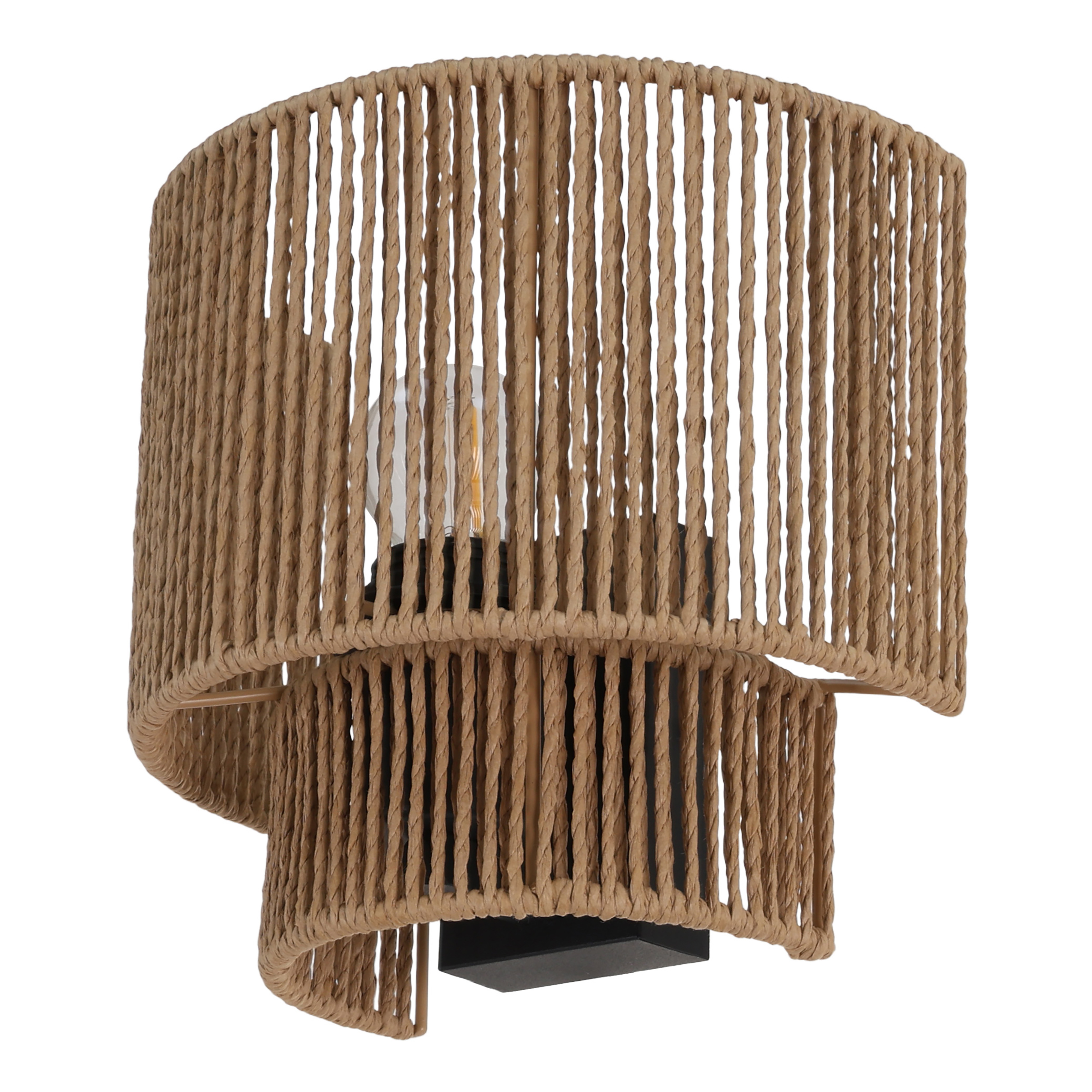 Wall lamp Torbet Cast iron 1-Light Paper Natural