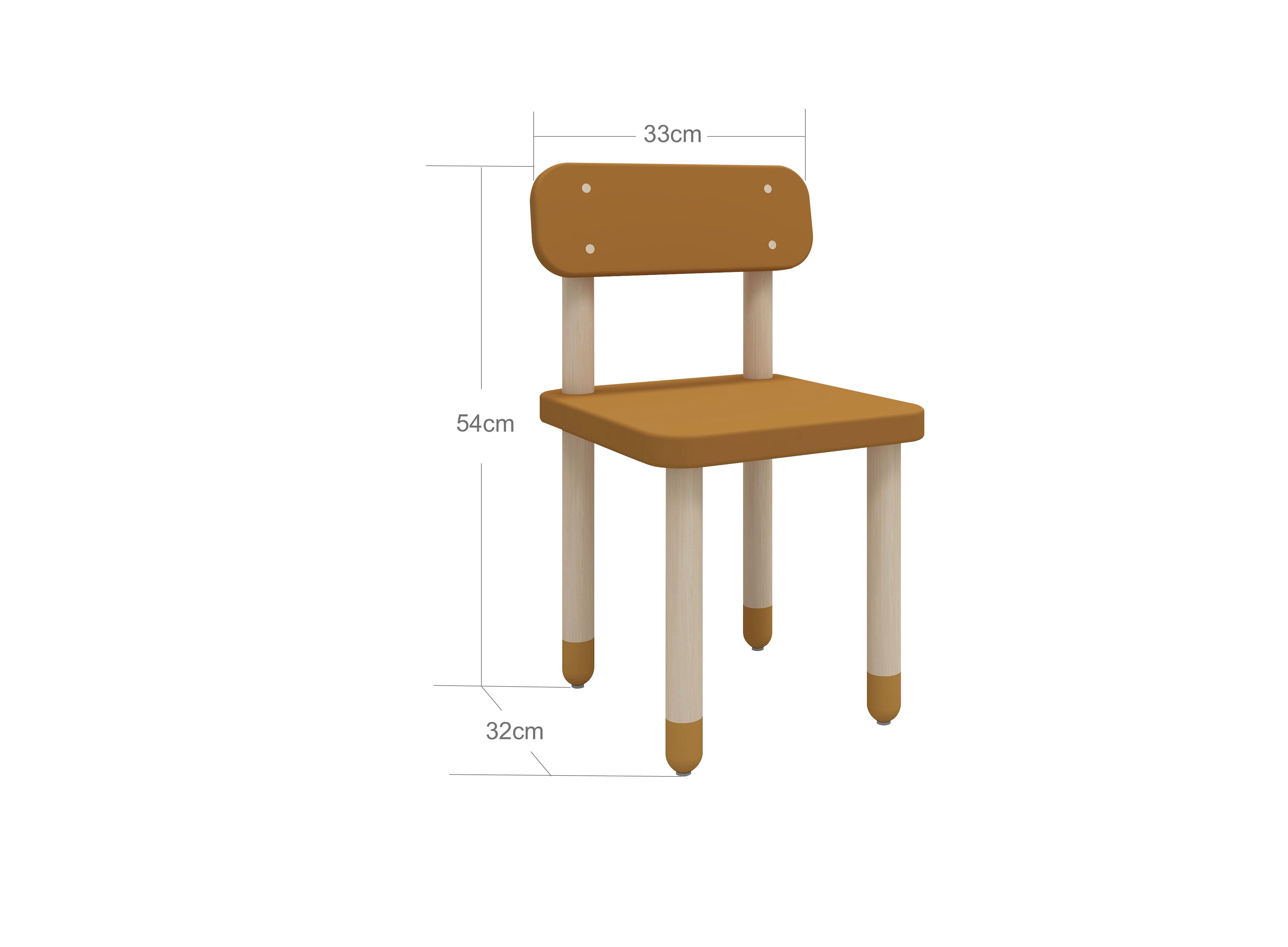 Stuhl mit Rückenlehne Holz Braun