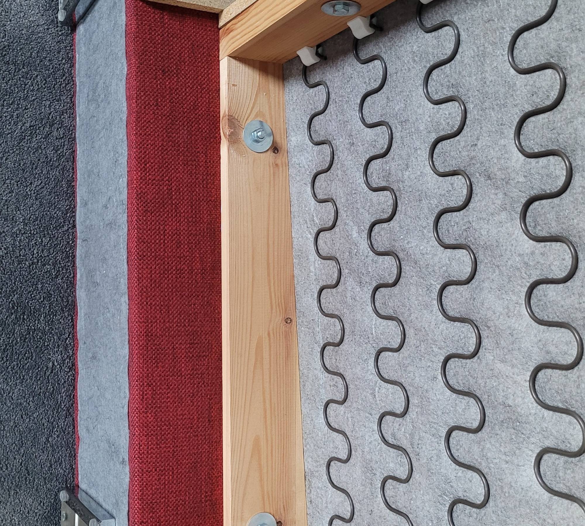 Sofa 2-Sitzer Stoff Rot 