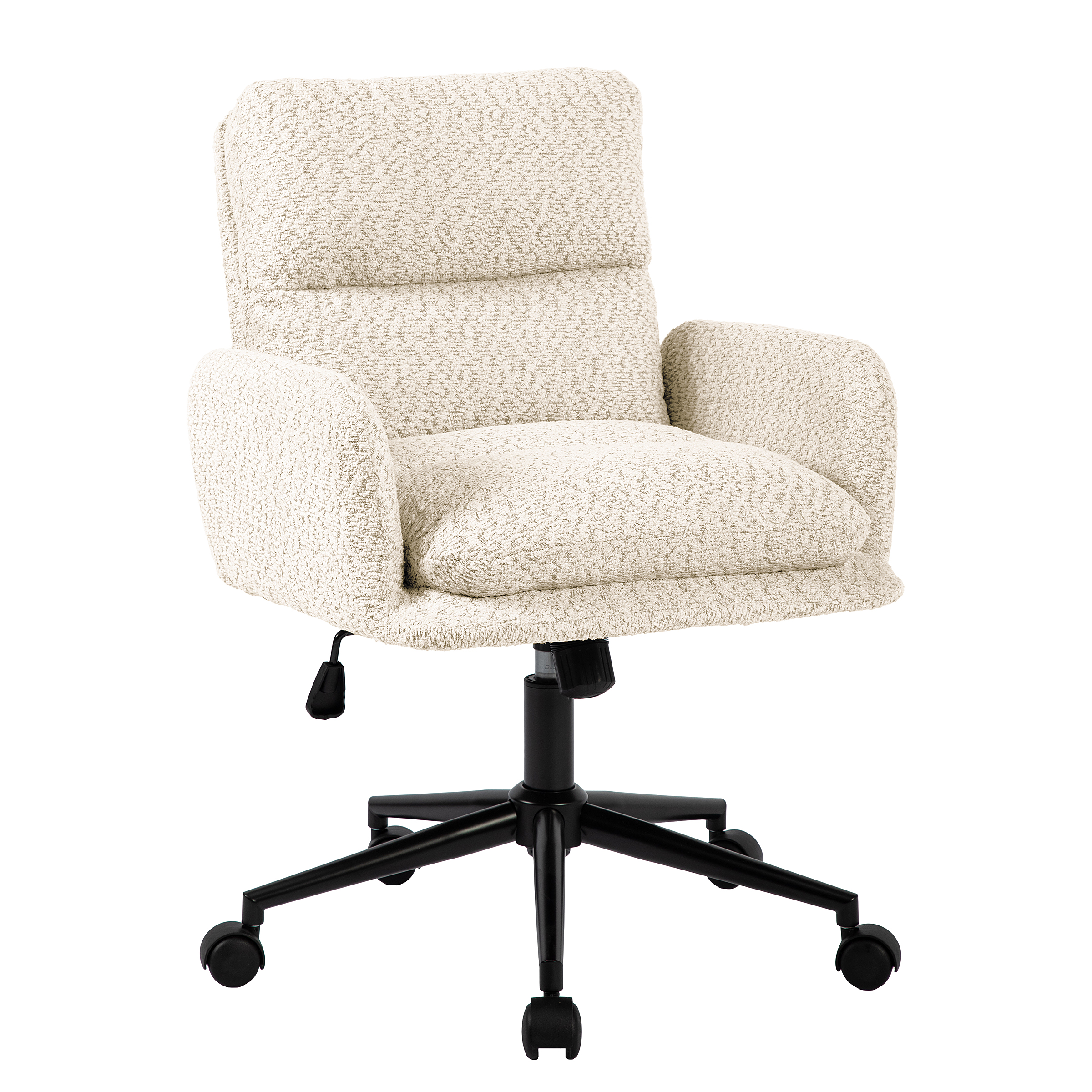 MUSUDA office chair textured fabric iron cream