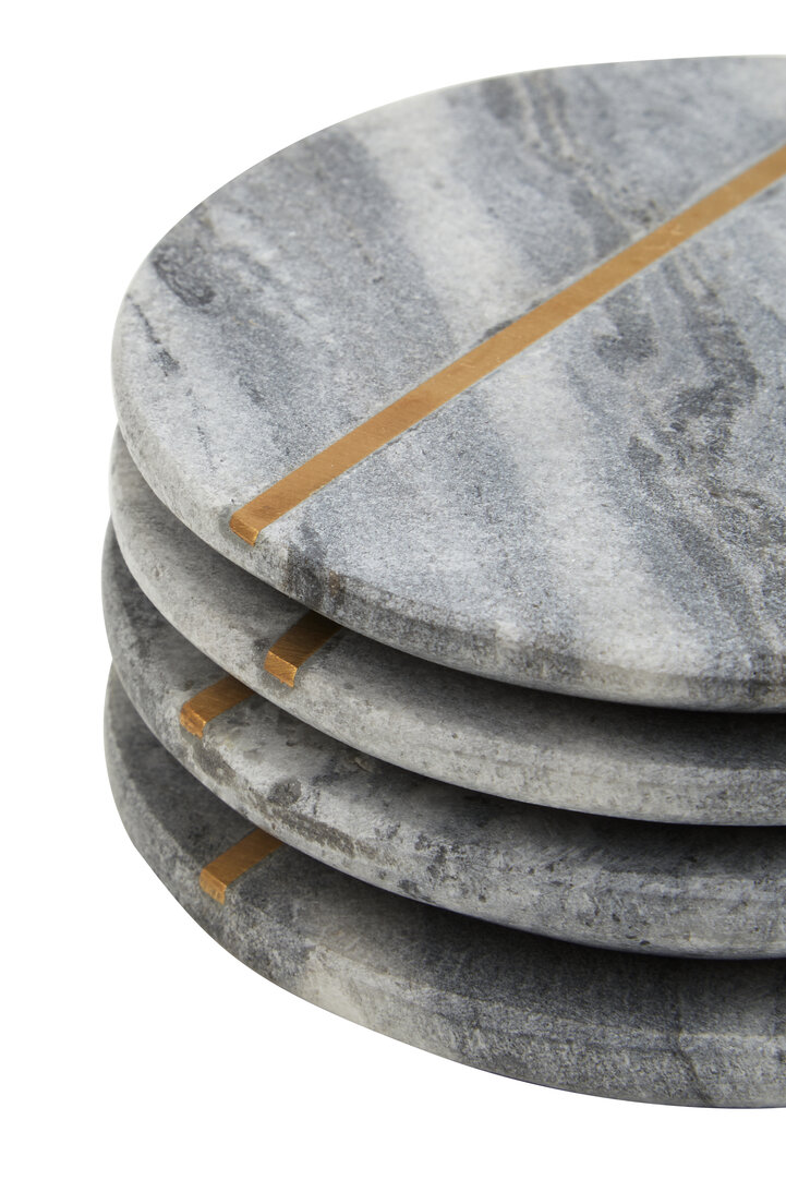 4x Kira Grey Marble Untersetzer
