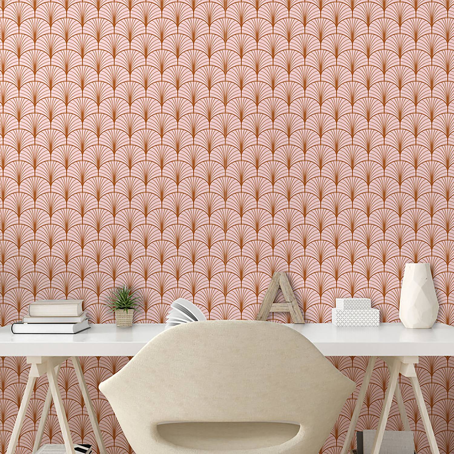 Tapete Blush Pink PVC Rosa Höhe: 90 cm