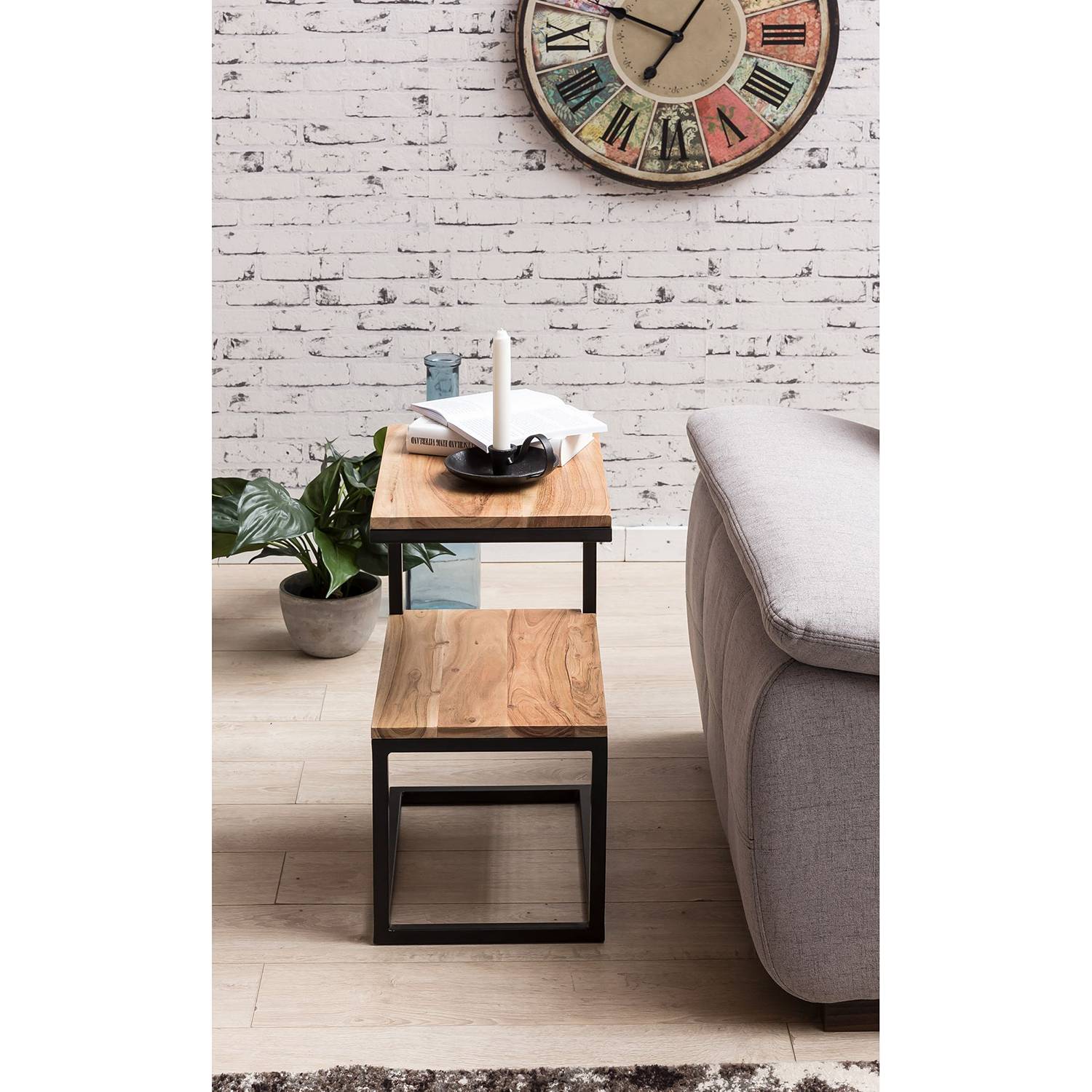 Palos III Side Table Acacia Wood Brown