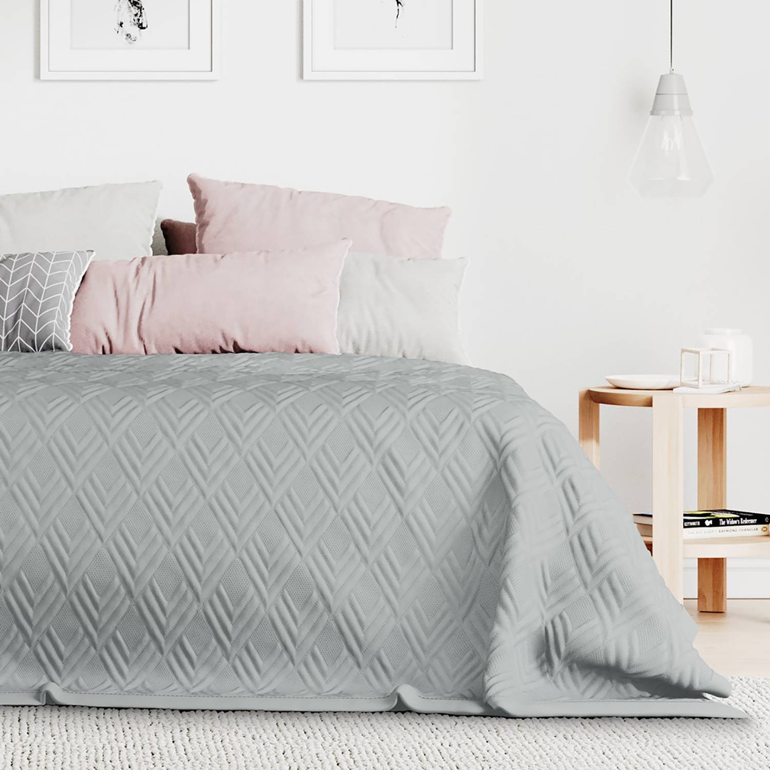 Helia Tagesdecke Polyester Grau 170 x 210 cm