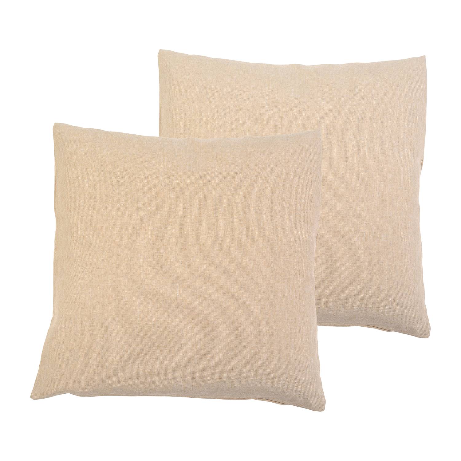 2x Milano Kissenbezug Kunstfaser Beige 50 x 50 cm
