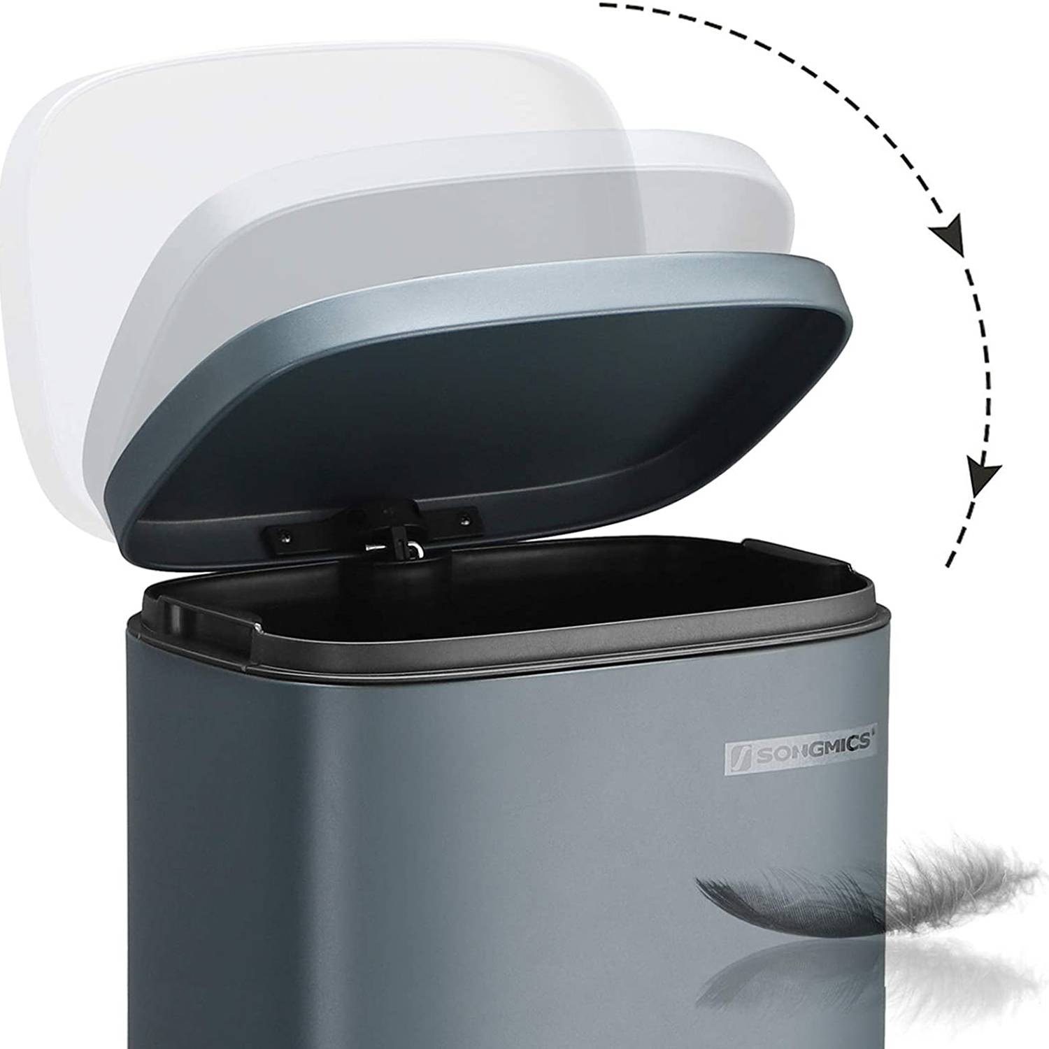 Trash Can Milizac II Steel Polypropylene Grey