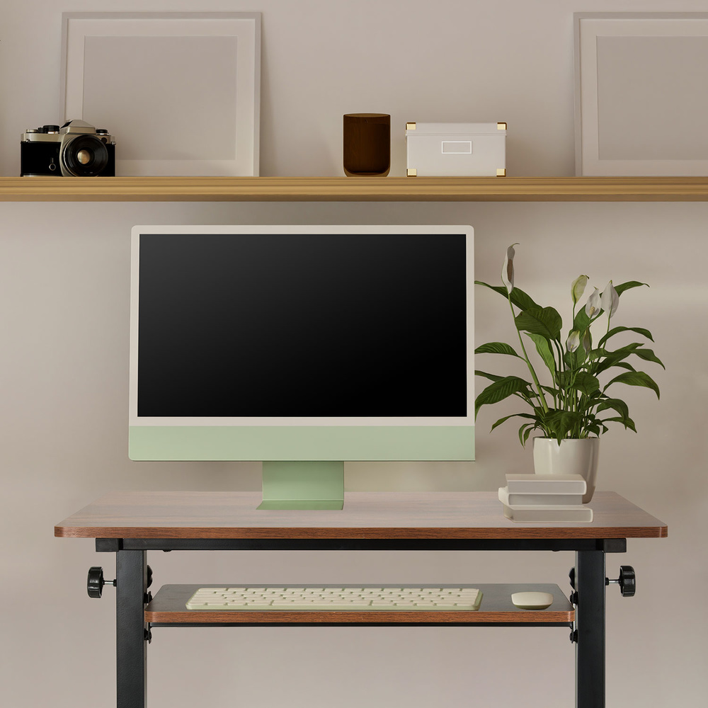 WORKSTATION II Standing desk height-adjustable Wood Black