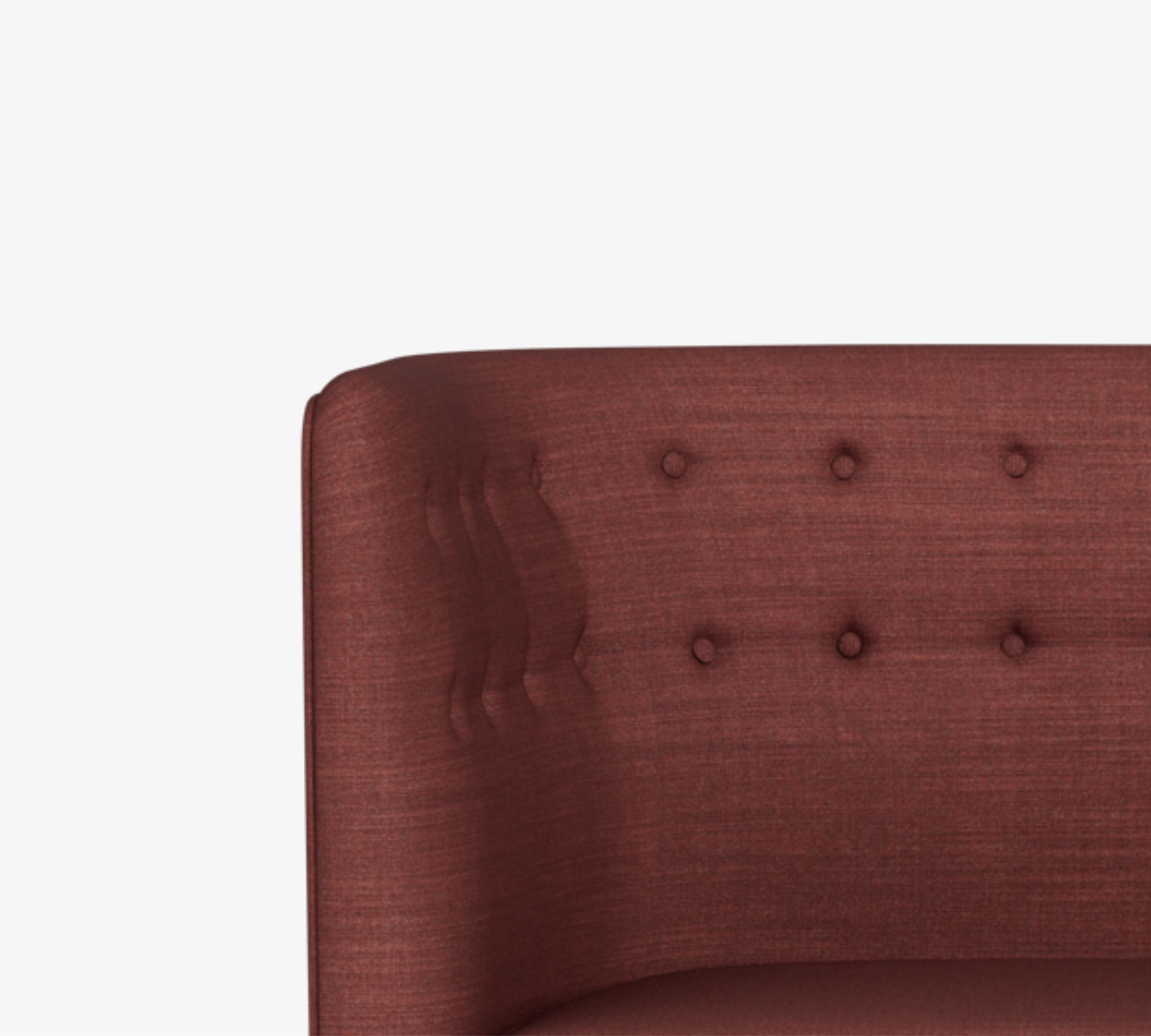 Mayor AJ6 Sofa Samt Walnussholz Blau