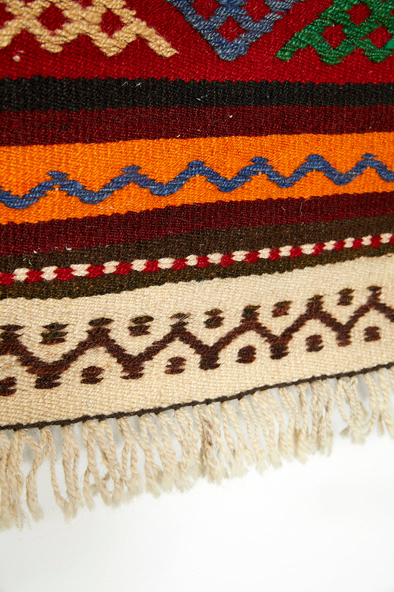 Vintage Anatolian Cicim Kilim Handgewebt Wolle 1960er Jahre