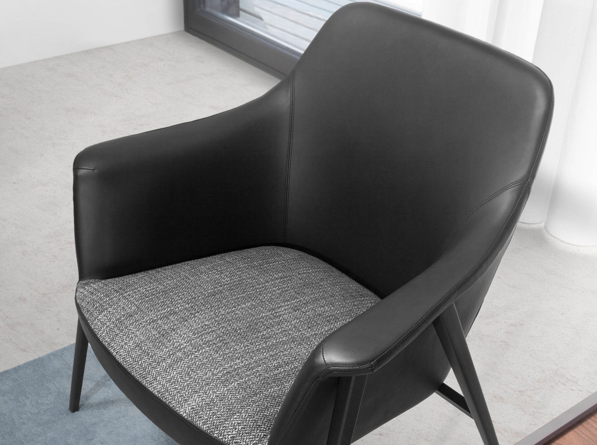 Armchair 5080 Faux Leather Black