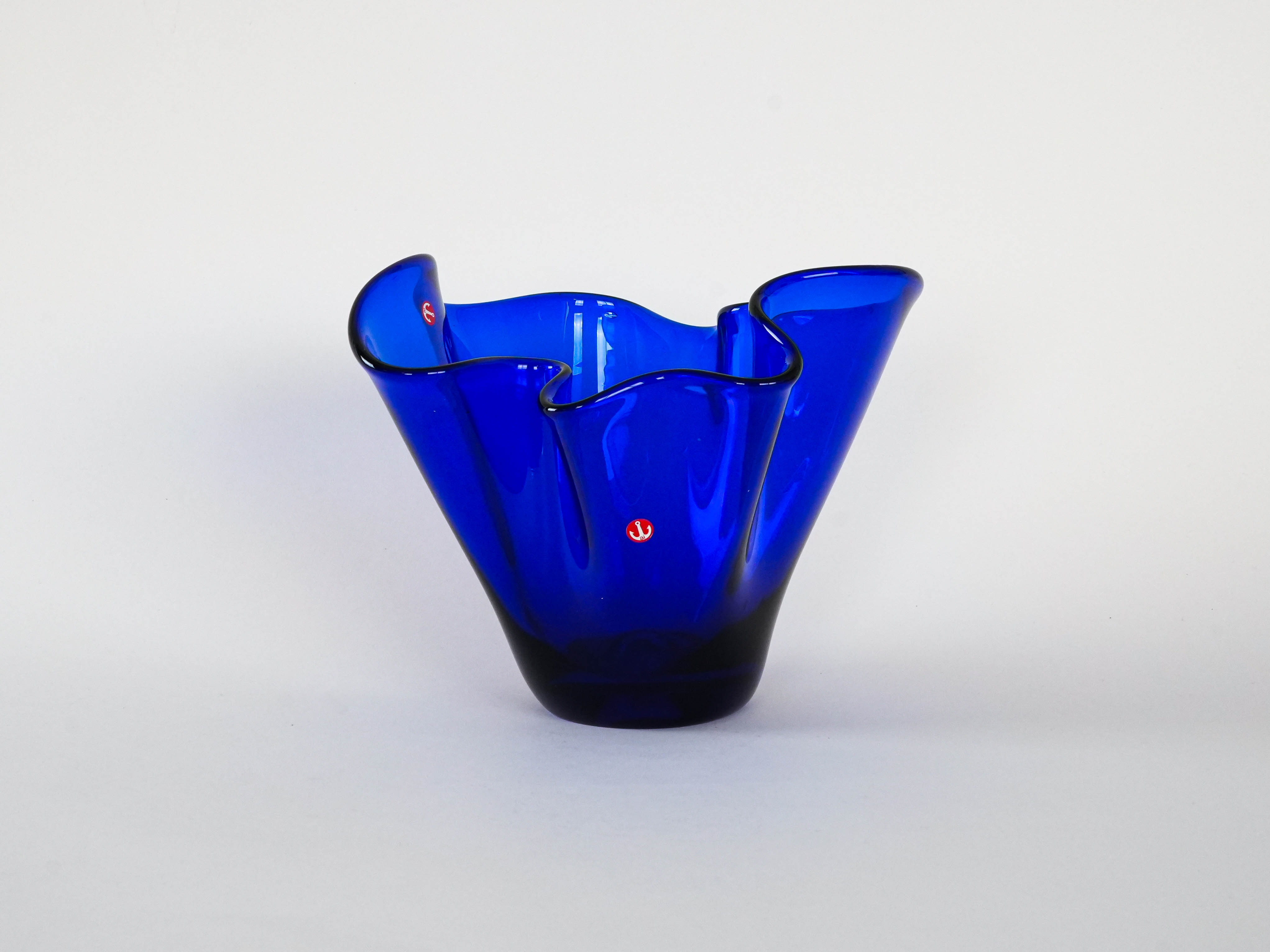Glass vase Blue