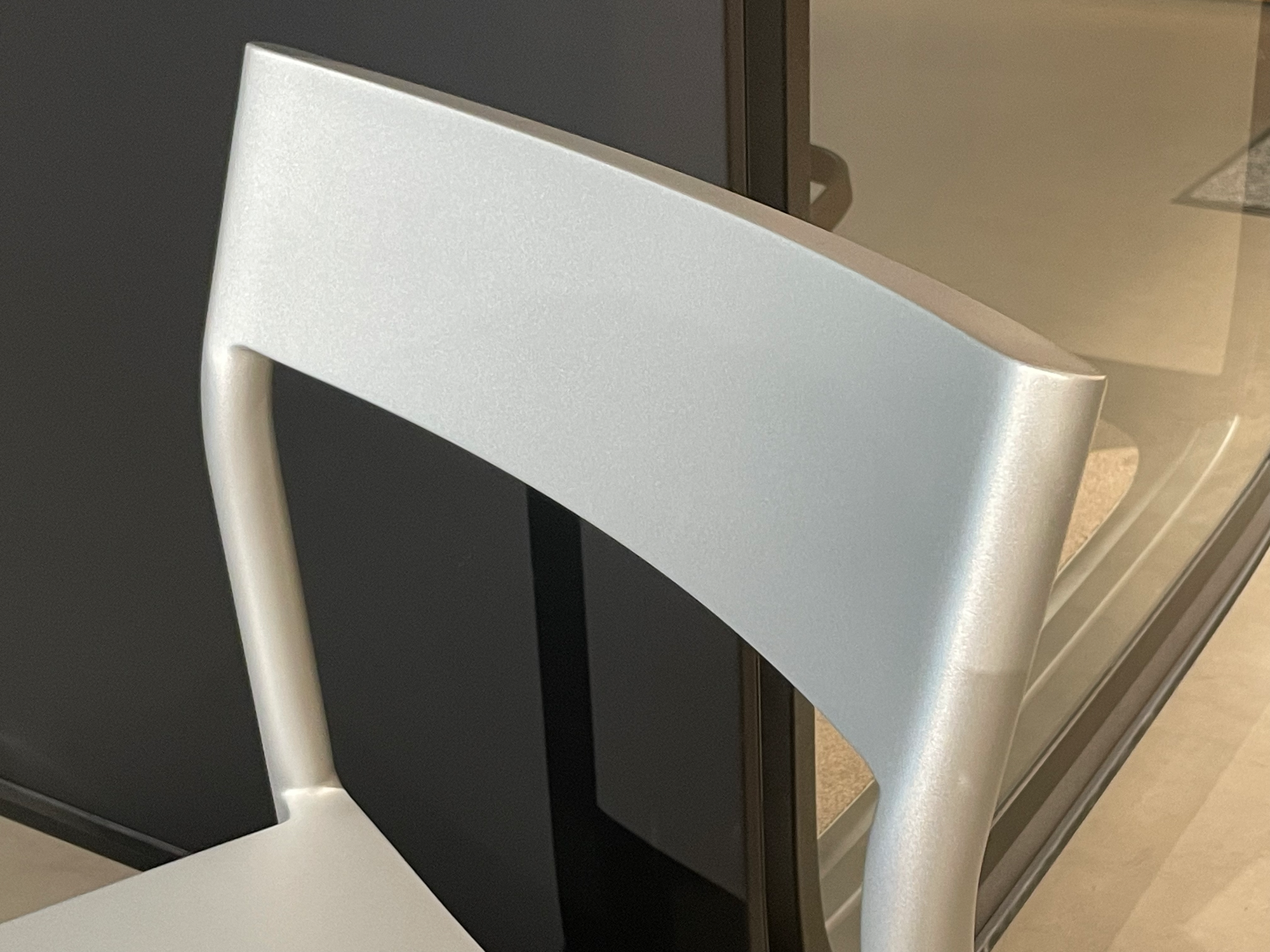 2x Type Chair 2 Outdoorstühle Aluminium Silbergrau