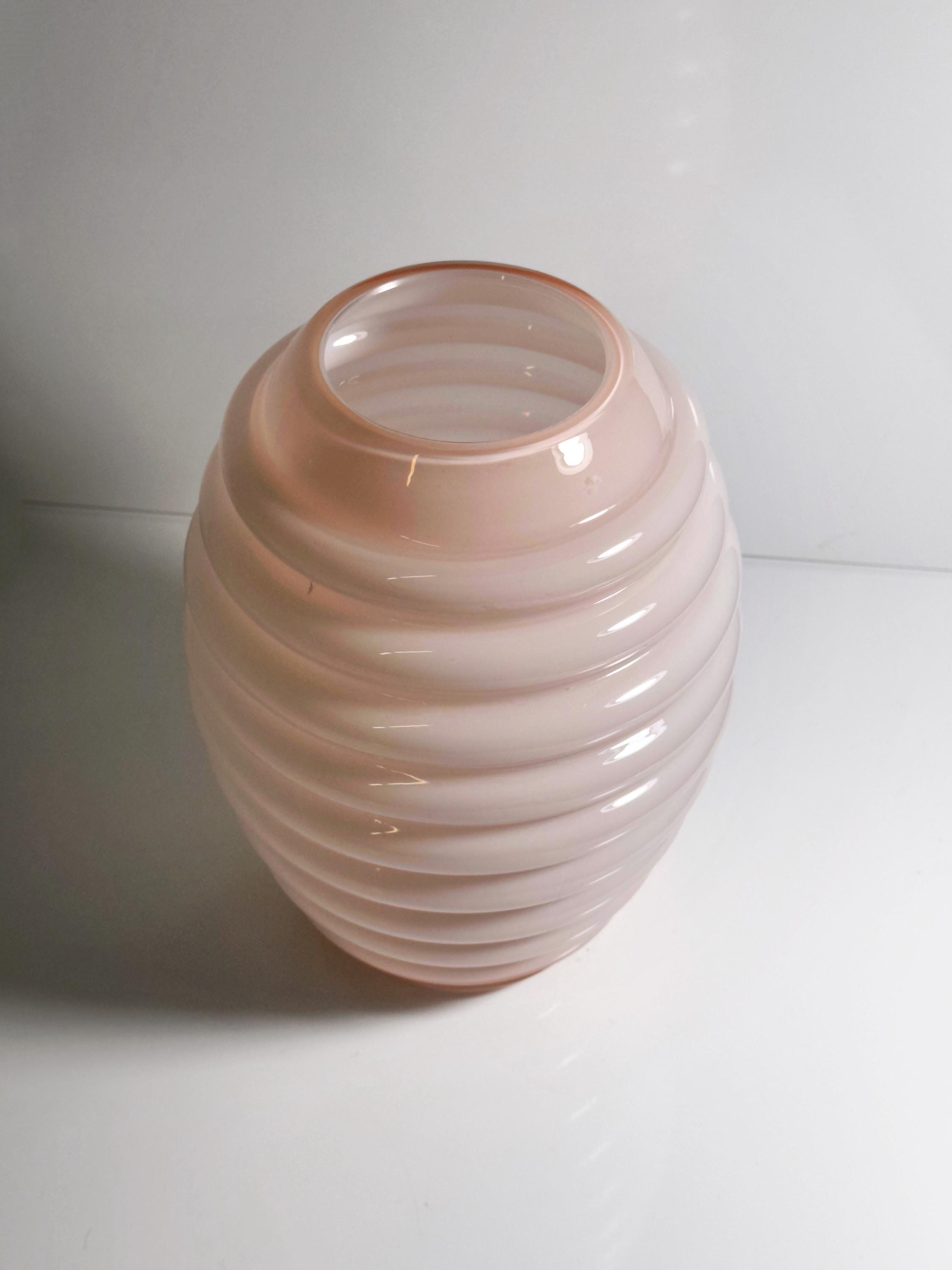 Vintage Vase Muranoglas Rosa 70er Jahre