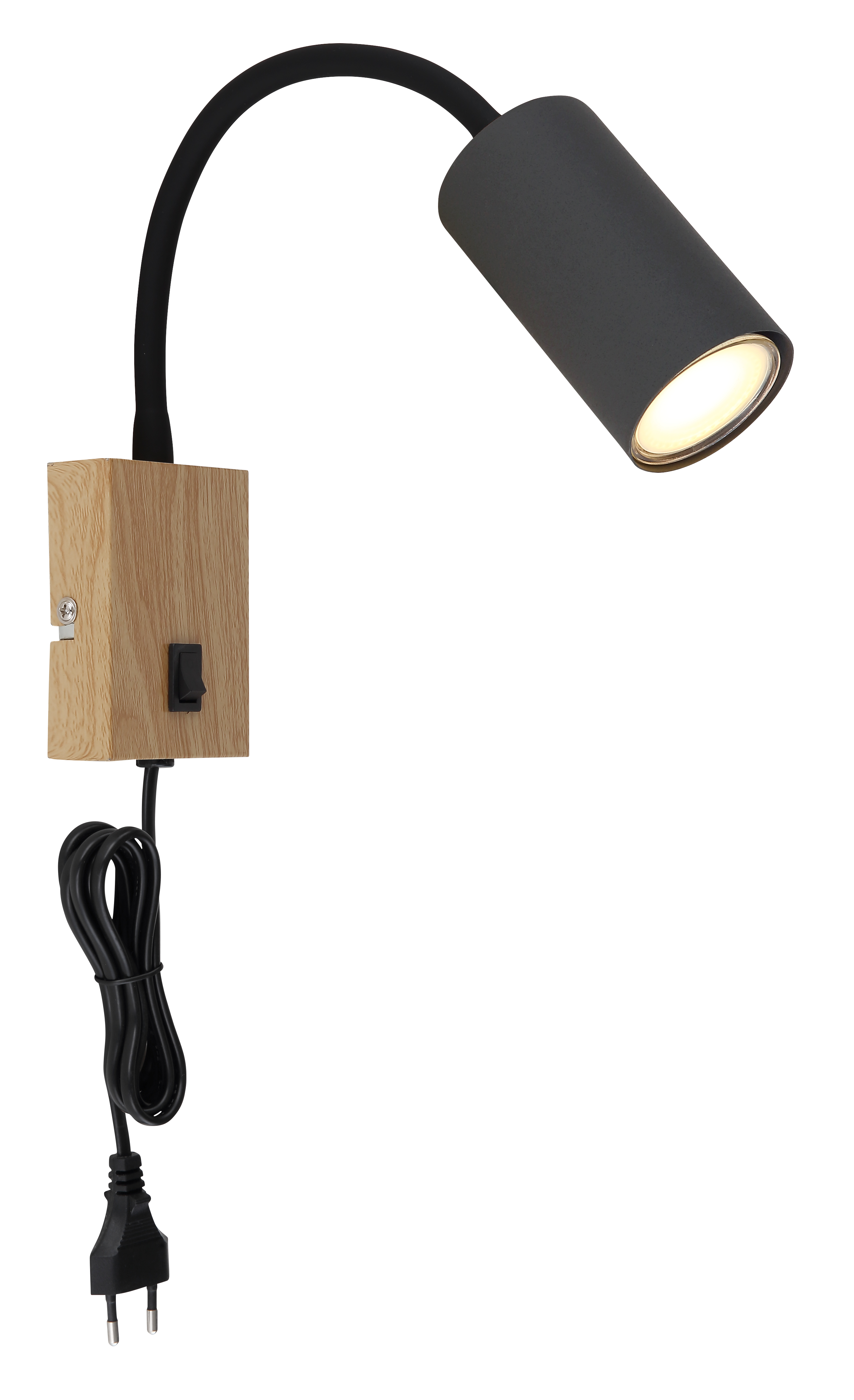 1-Flammig Robby Typ B Wandleuchte Eisen Braun Grau