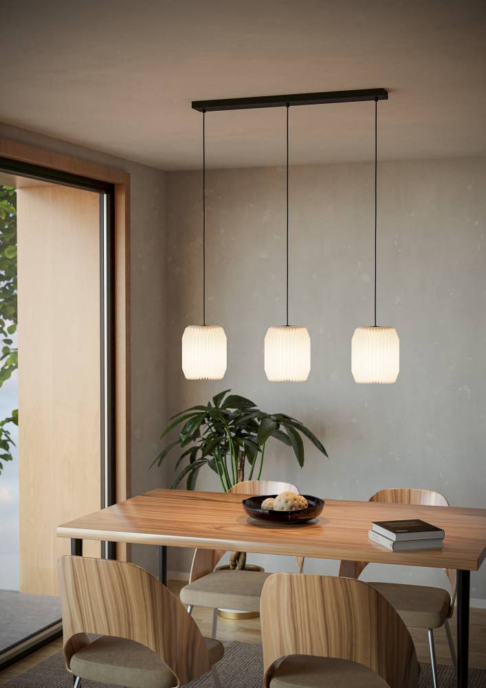 Belgrave Pendant Lamp Paper Steel 3-light