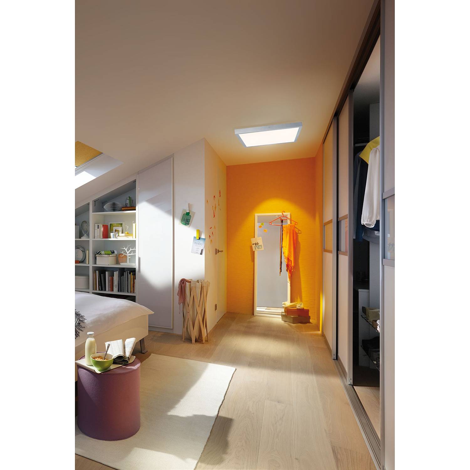 Lunar IV LED-Deckenleuchte Kunststoff Aluminium 1-flammig