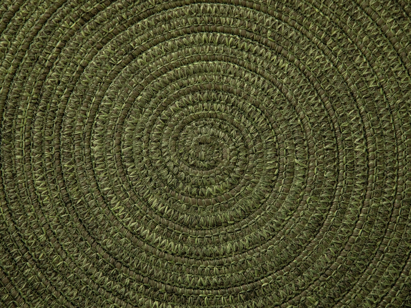 Creu Rug Round Synthetic Khaki 150 x 150 cm
